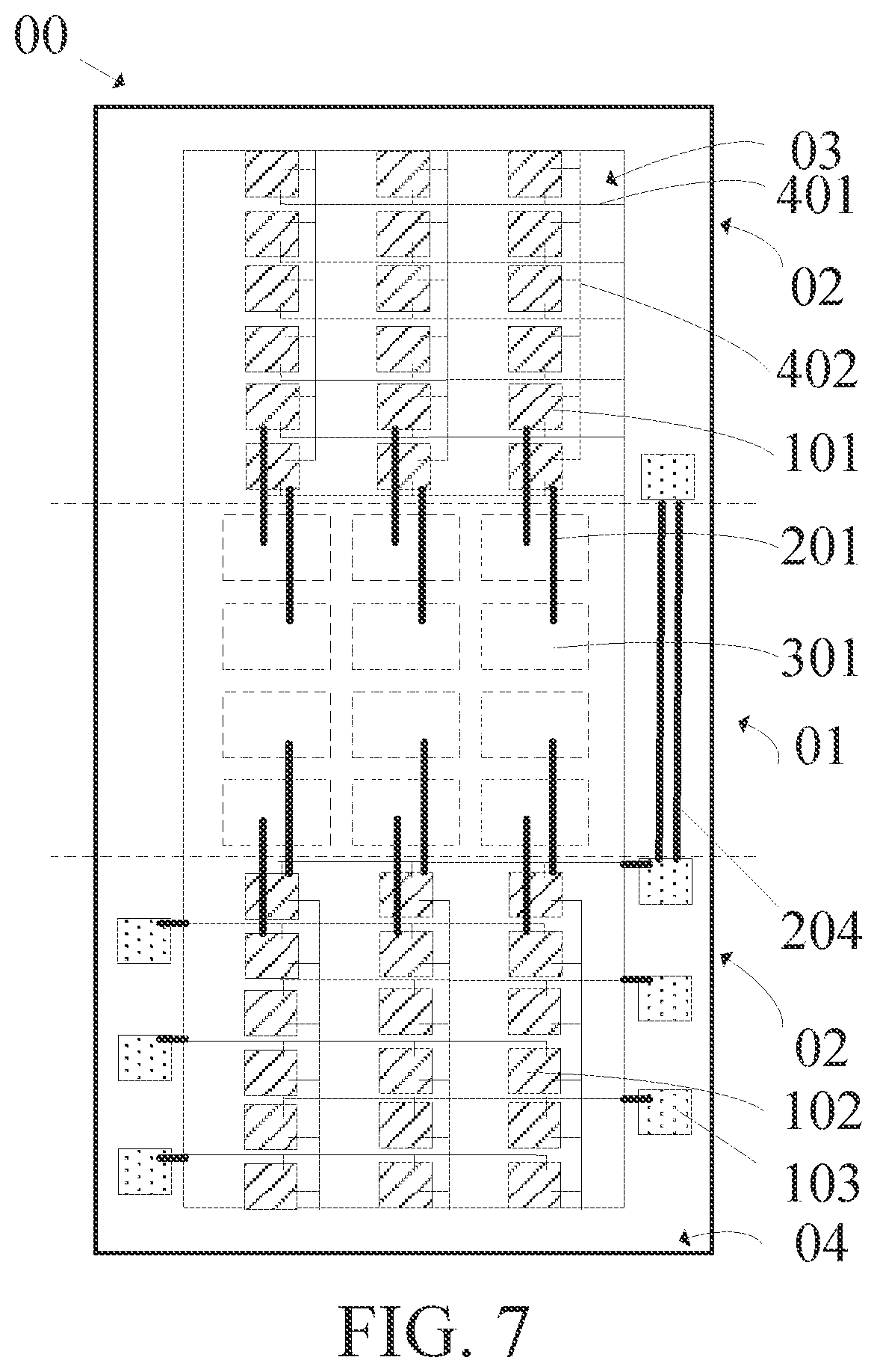 Patent US11778873 Figure 5 – Array substrate and display panel