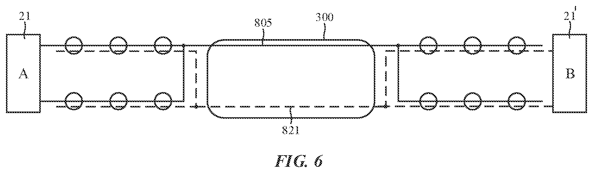 Patent US11778874 Figure 6 – Reducing border width around a hole in display active area