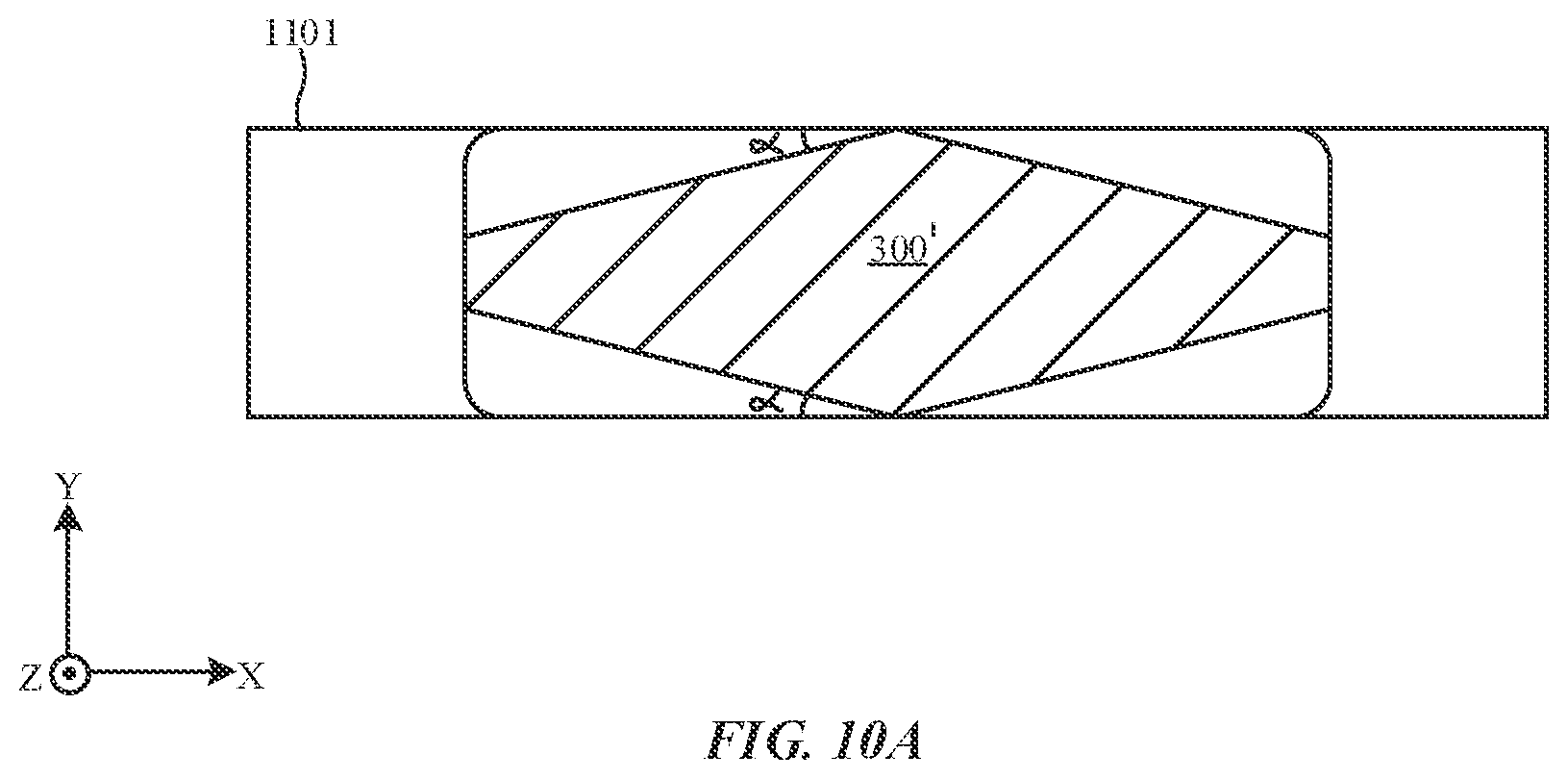 Patent US11778874 Figure 12 – Reducing border width around a hole in display active area