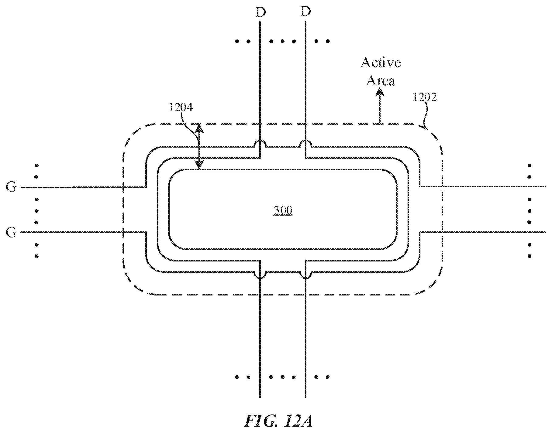 Patent US11778874 Figure 15 – Reducing border width around a hole in display active area