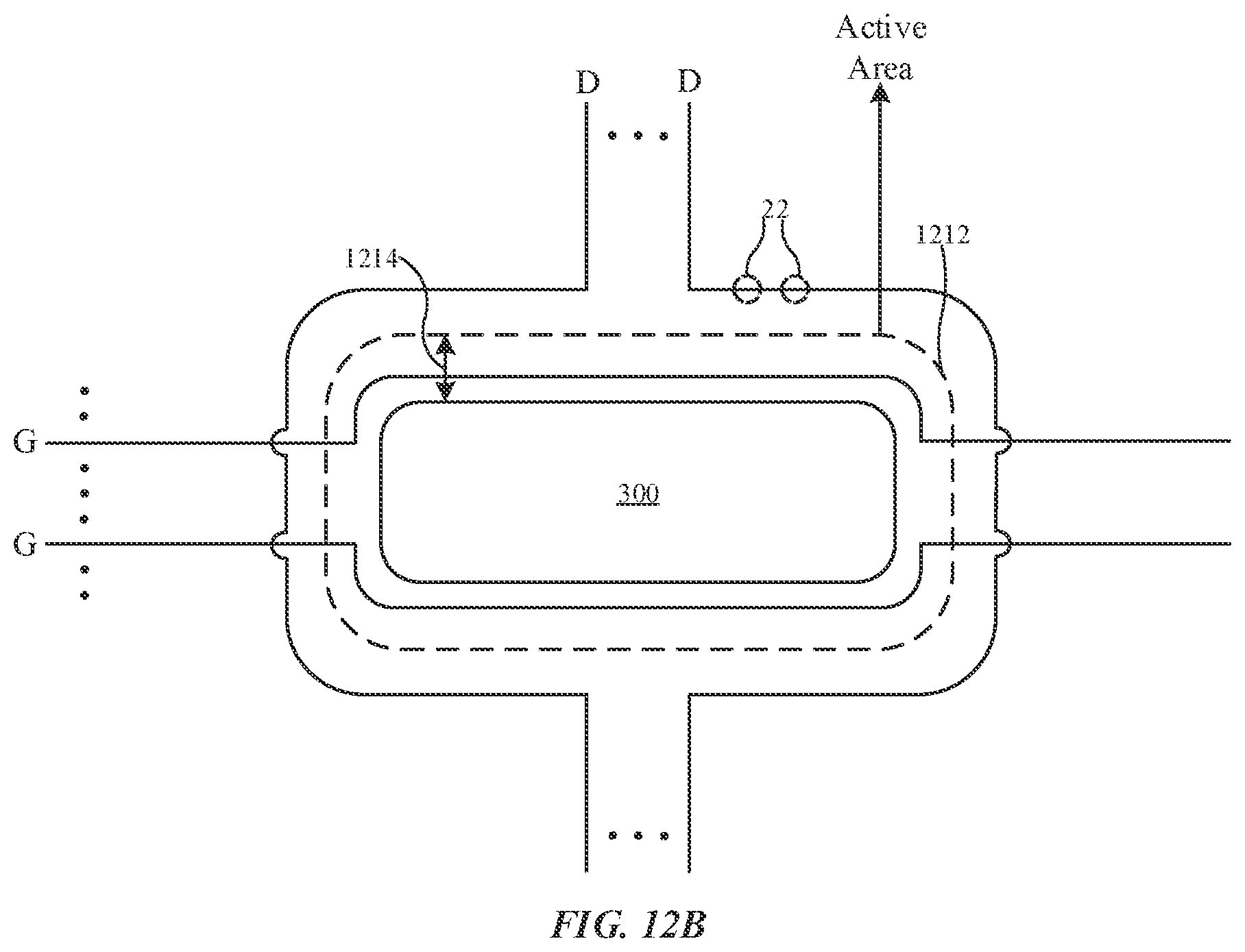 Patent US11778874 Figure 16 – Reducing border width around a hole in display active area