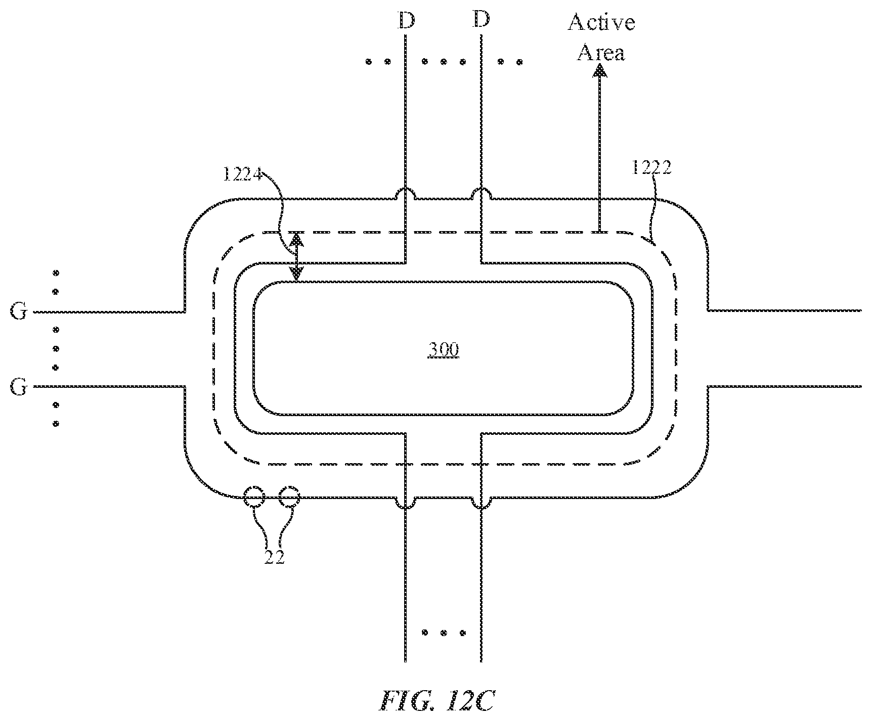 Patent US11778874 Figure 17 – Reducing border width around a hole in display active area