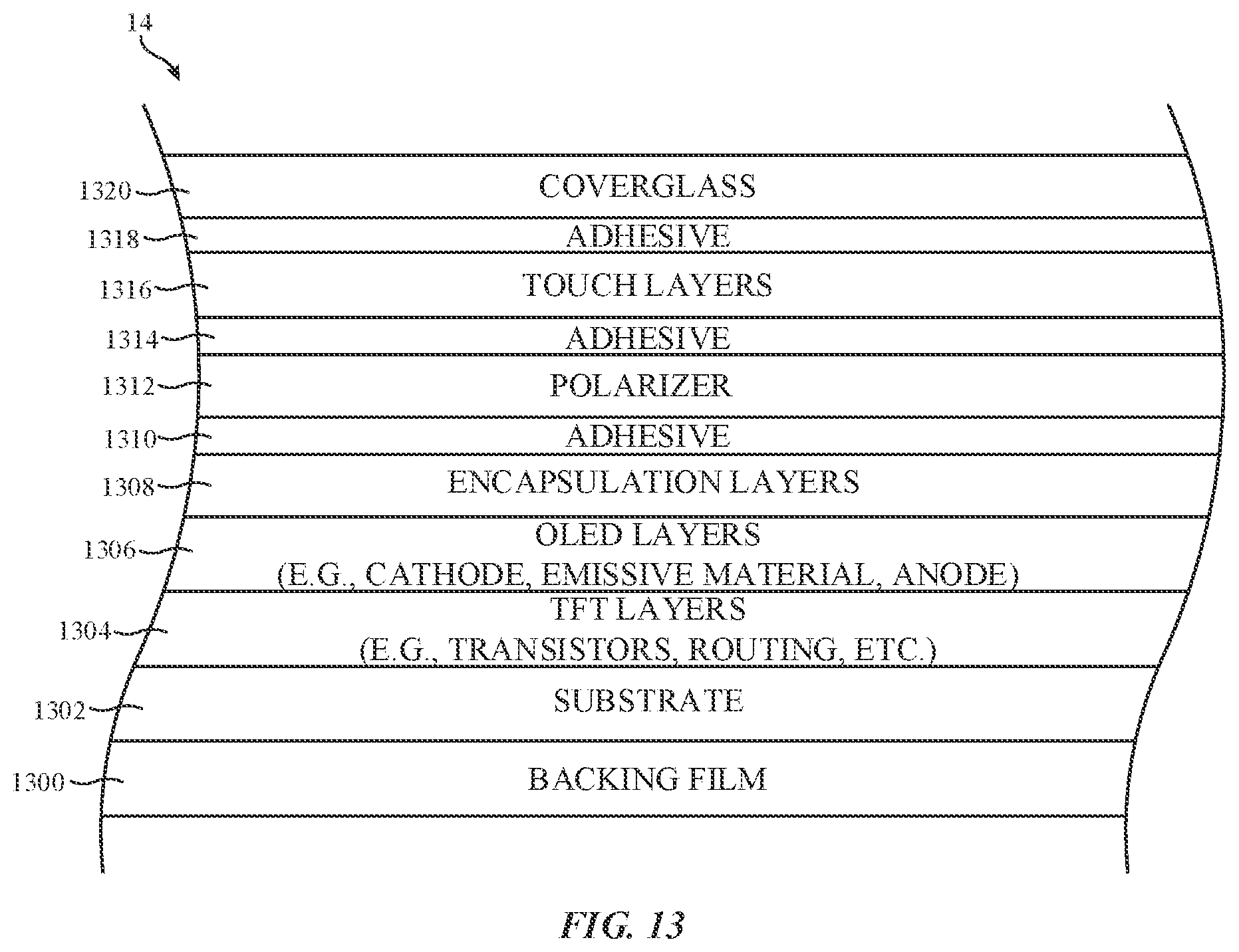 Patent US11778874 Figure 18 – Reducing border width around a hole in display active area