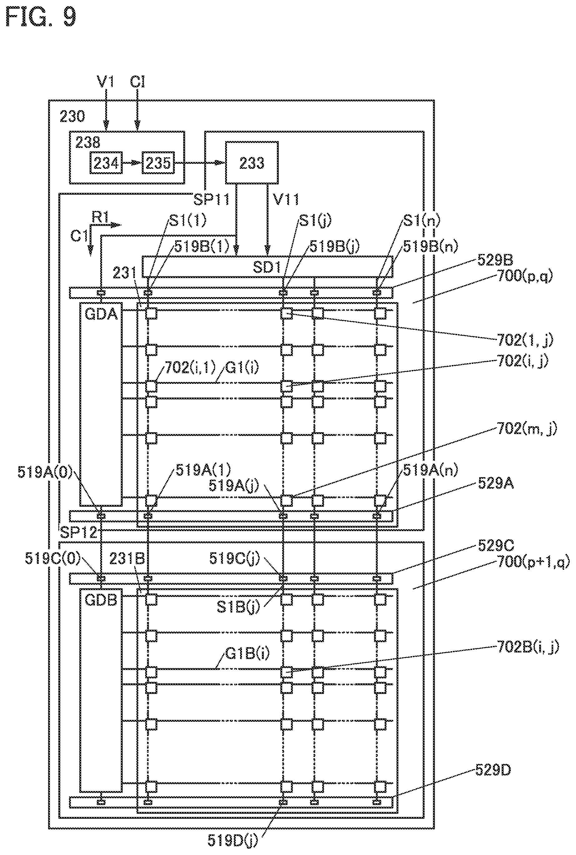 Patent US11778878 Figure 9 – Display panel, display device, input/output device, and data processing device