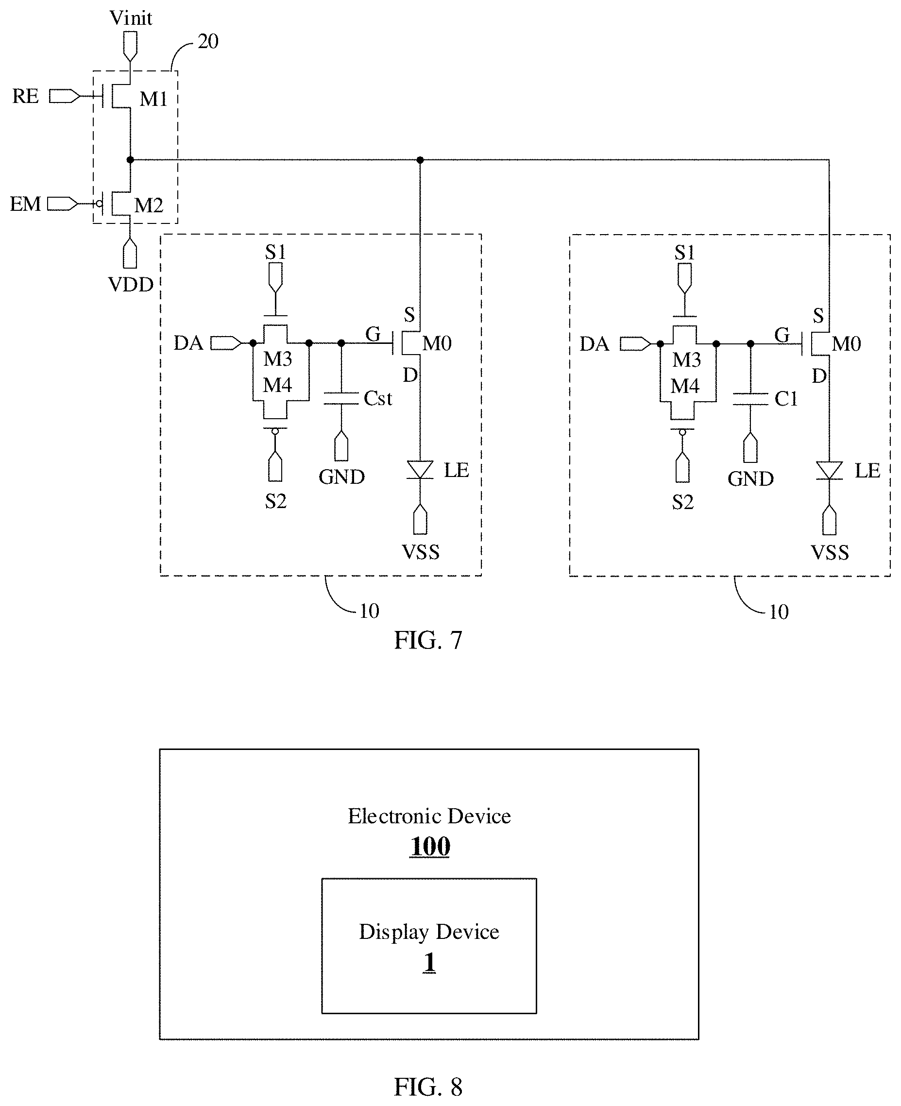 Patent US11778883 Figure 8 – Display device, manufacture method, and electronic equipment