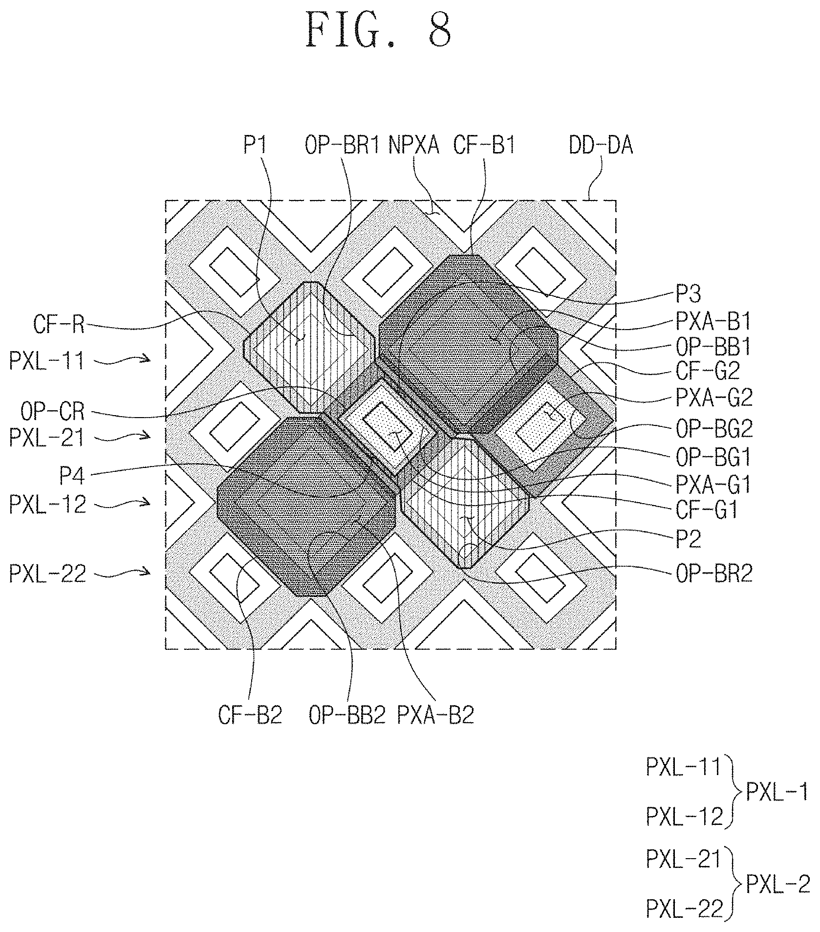 Patent US11778884 Figure 17 – Display device having flexible and enhanced black color sense characteristics