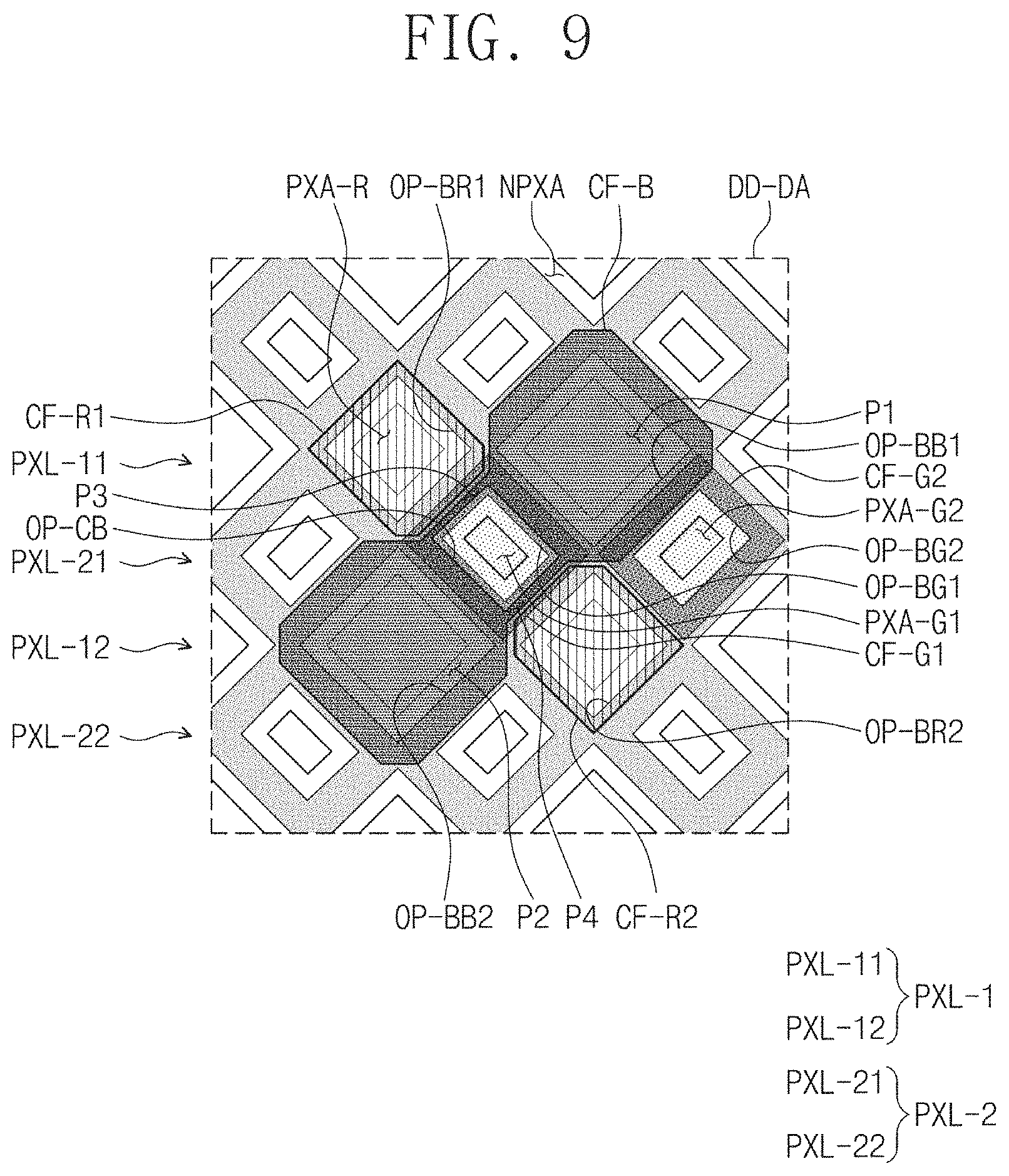 Patent US11778884 Figure 18 – Display device having flexible and enhanced black color sense characteristics