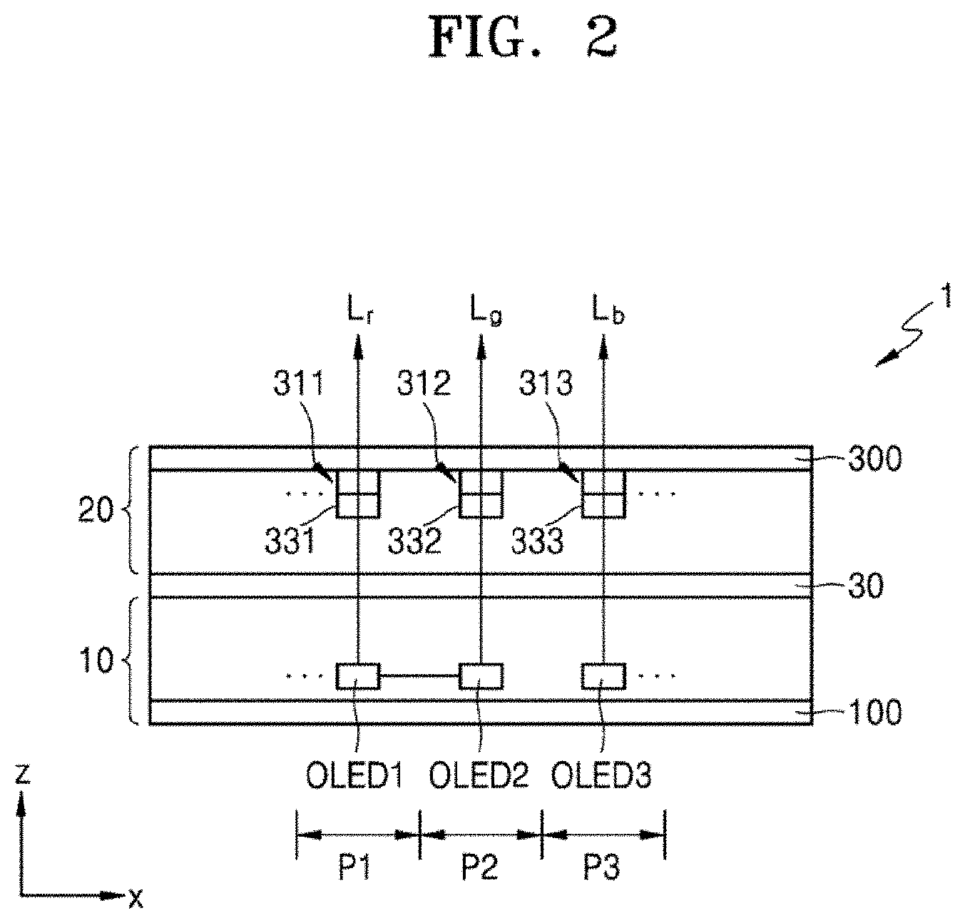 Patent US11778885 Figure 2 – Display apparatus comprising dummy color filter and dummy color conversion pattern