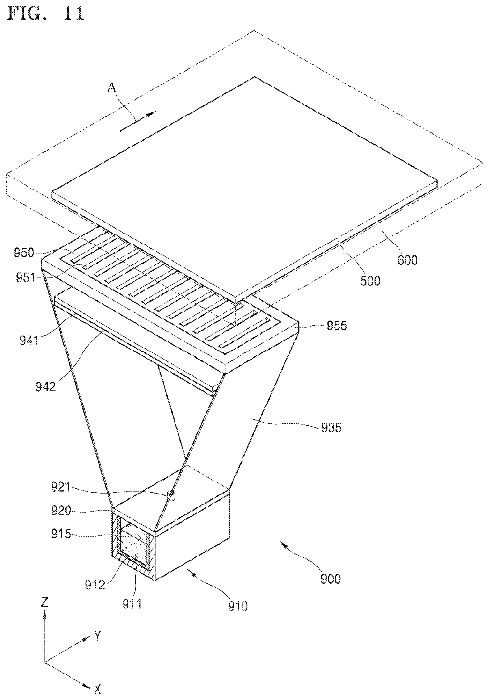 Patent US11778890 Figure 8 – Organic layer deposition apparatus and method of manufacturing organic light-emitting display apparatus using the same