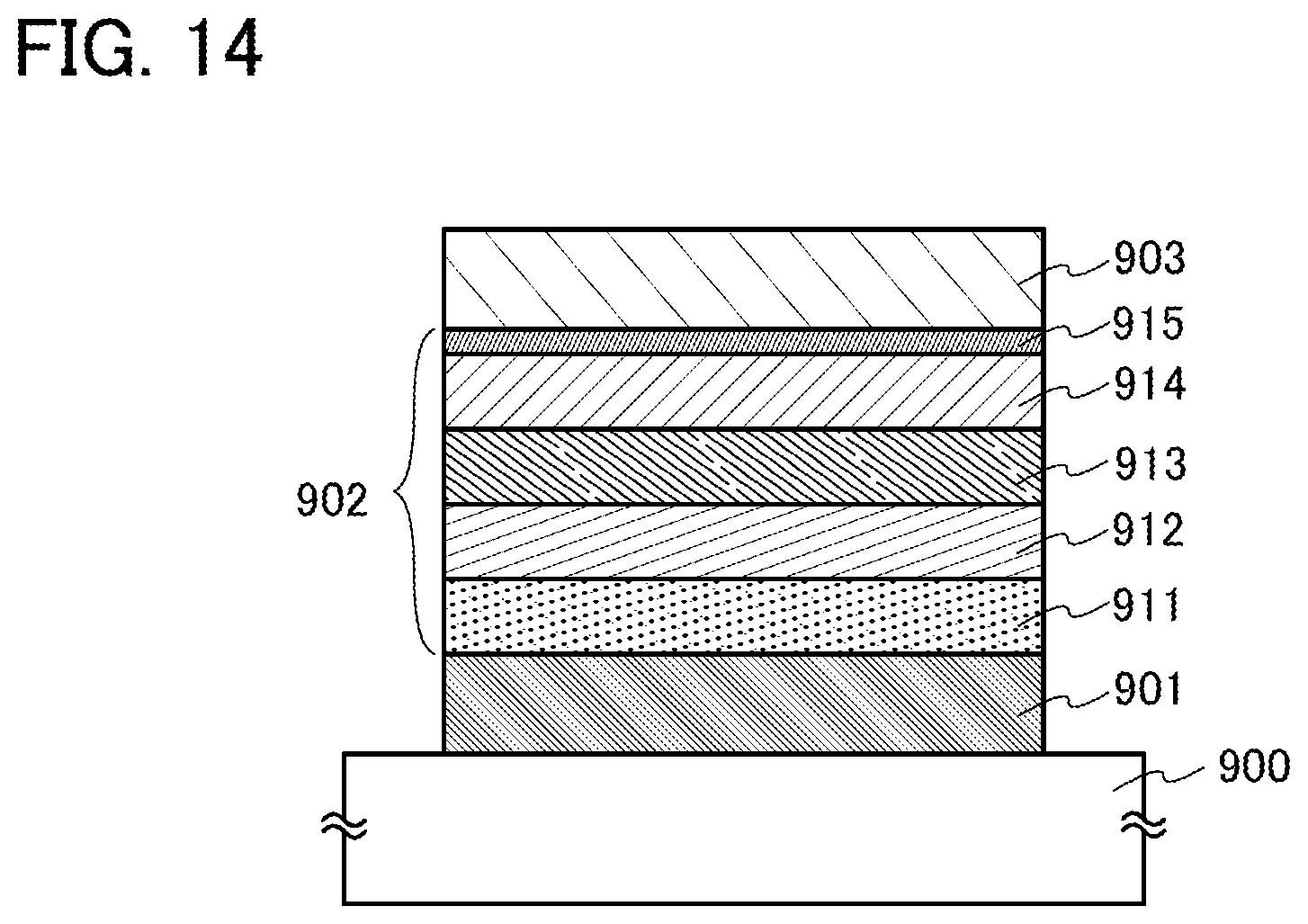 Patent US11778903 Figure 14 – Organic compound, light-emitting device, light-emitting apparatus, electronic device, and lighting device