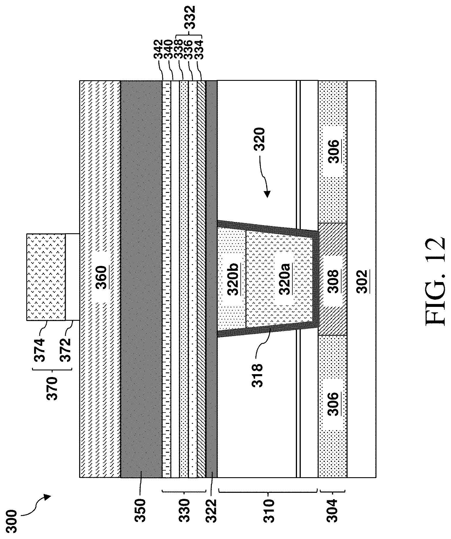Patent US11778918 Figure 14 – Magnetic memory cell with low-resistive electrode via and method of forming same
