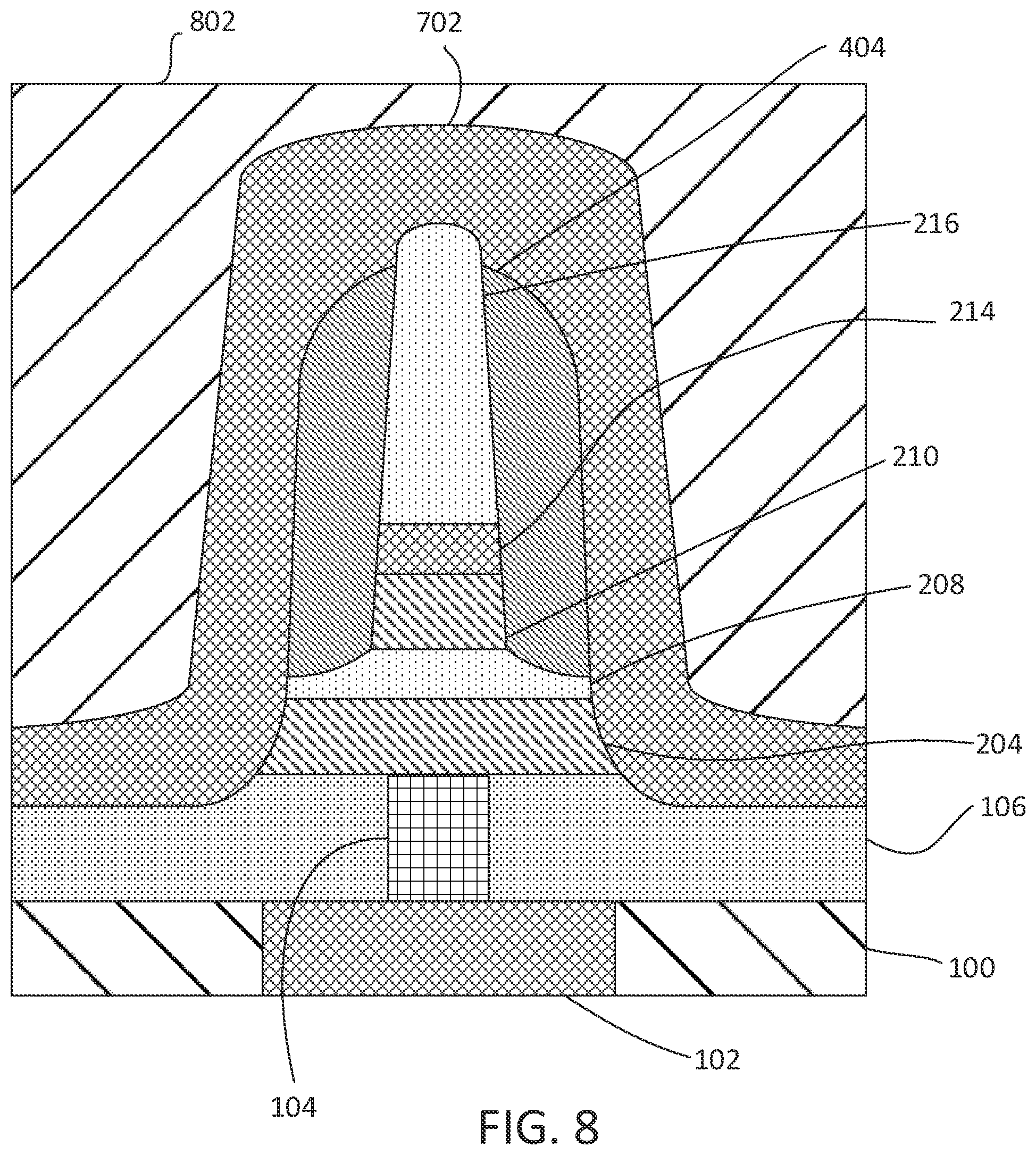 Patent US11778921 Figure 8 – Double magnetic tunnel junction device