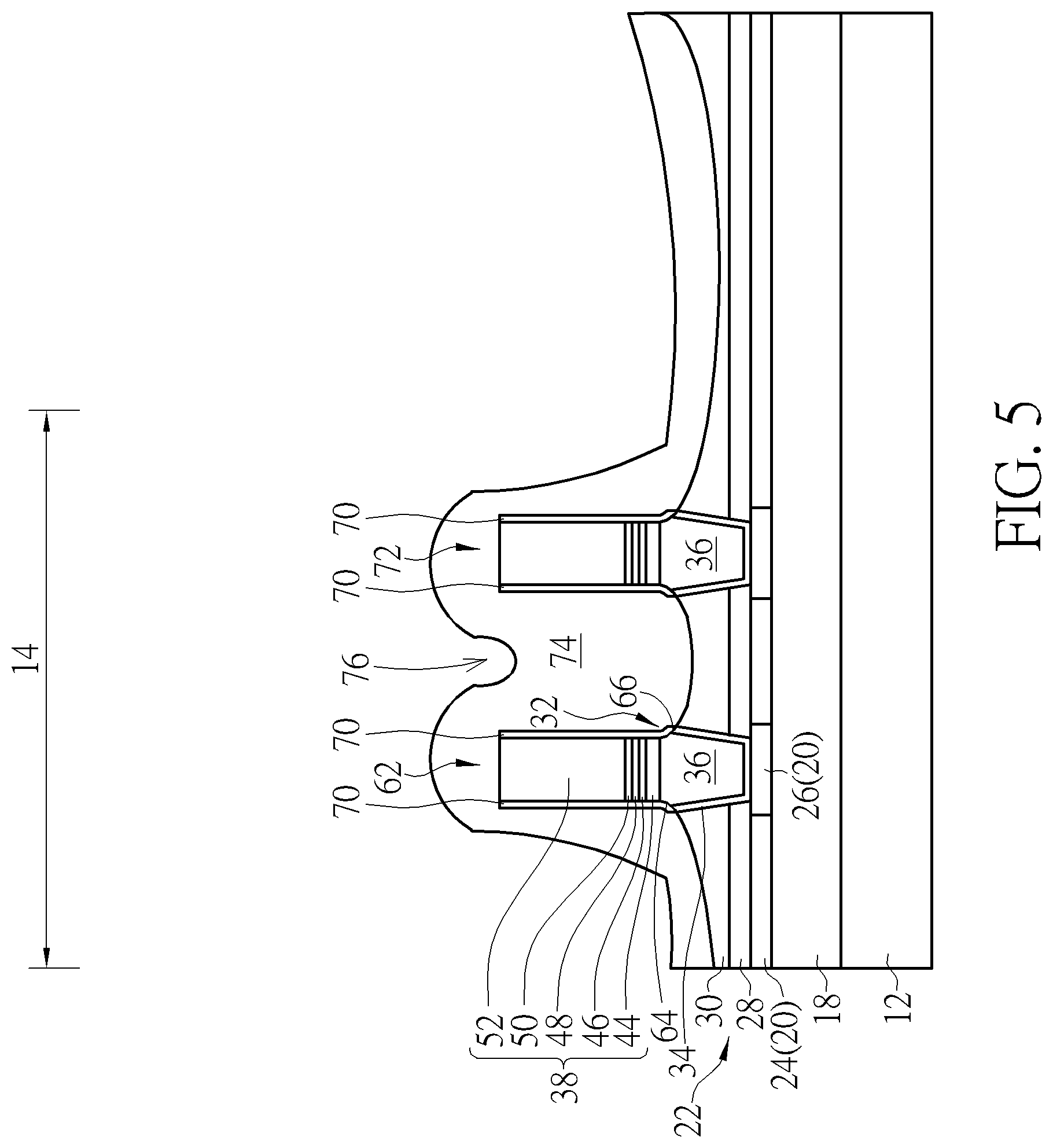 Patent US11778922 Figure 5 – Semiconductor device and method for fabricating the same