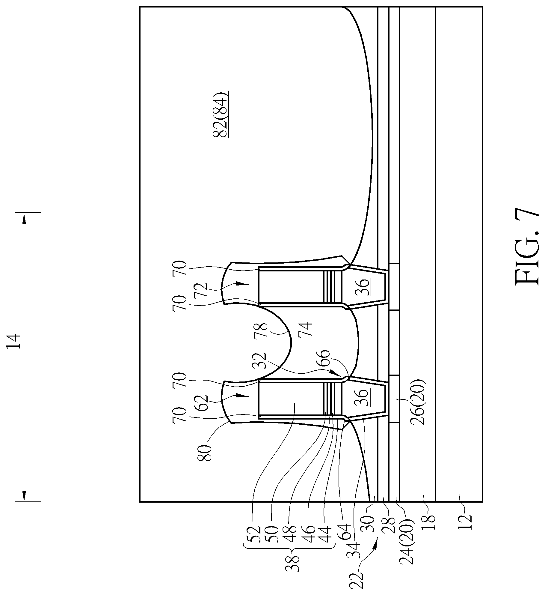 Patent US11778922 Figure 7 – Semiconductor device and method for fabricating the same