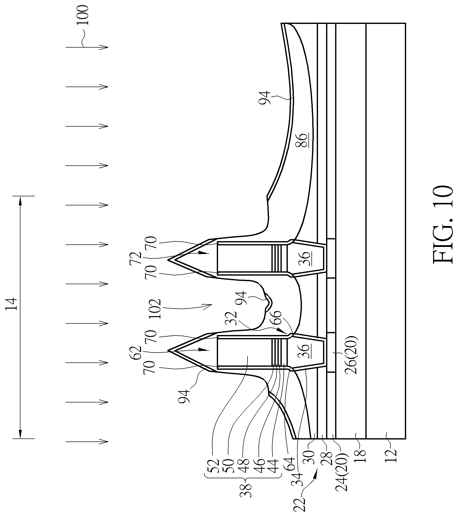 Patent US11778922 Figure 10 – Semiconductor device and method for fabricating the same