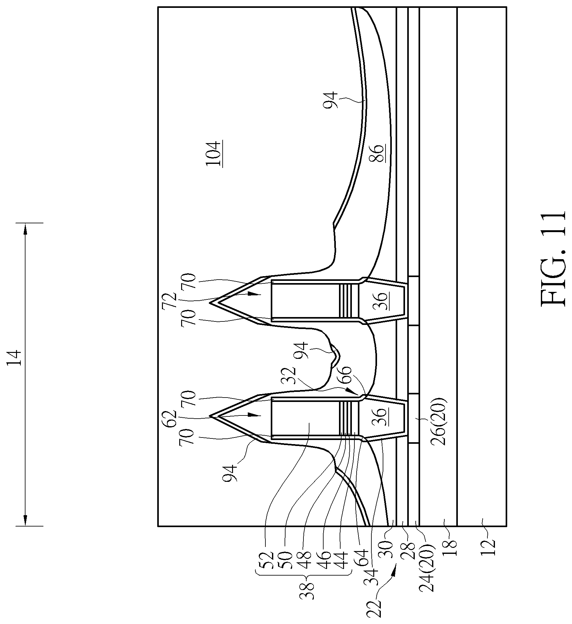 Patent US11778922 Figure 11 – Semiconductor device and method for fabricating the same