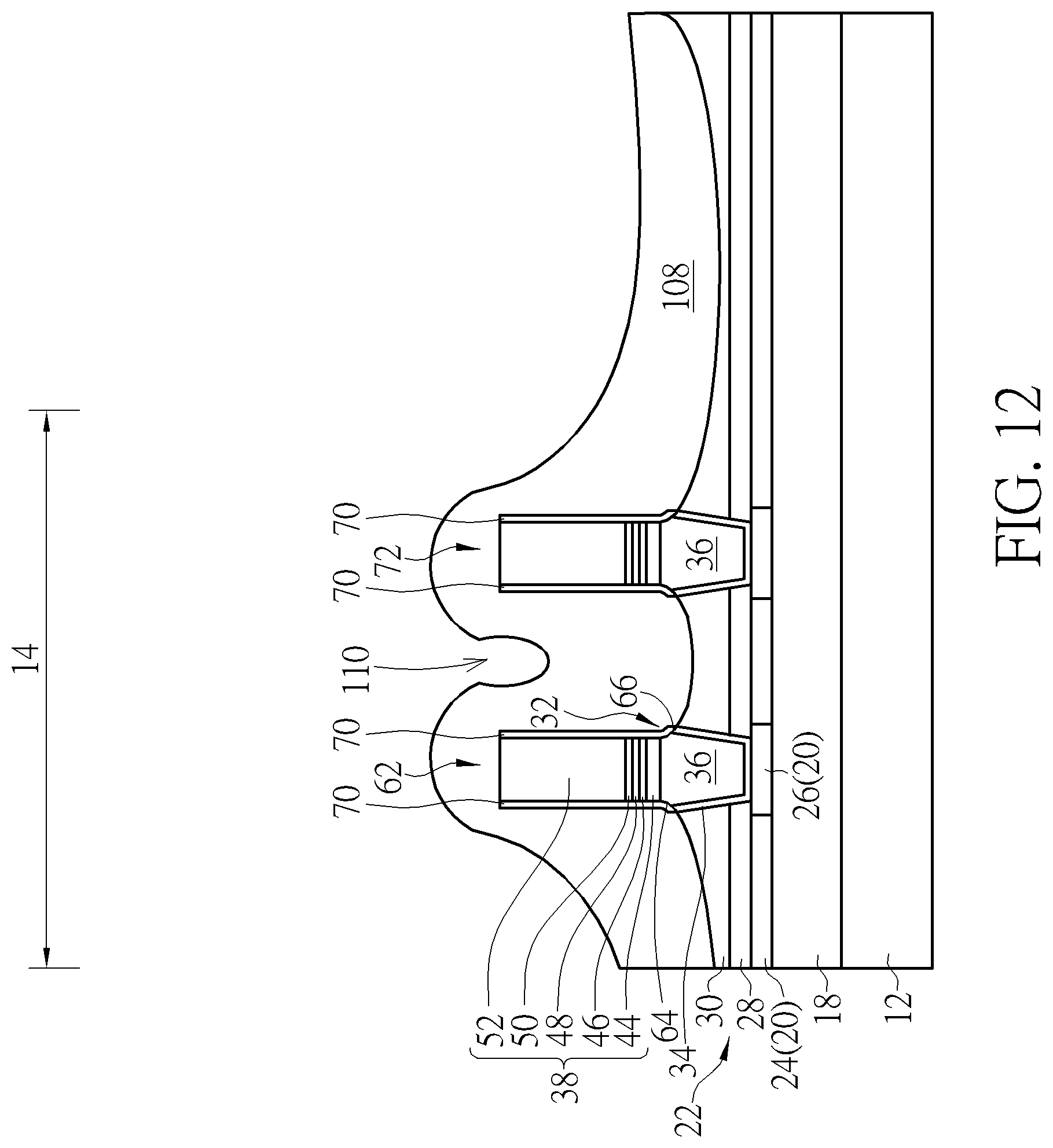 Patent US11778922 Figure 12 – Semiconductor device and method for fabricating the same
