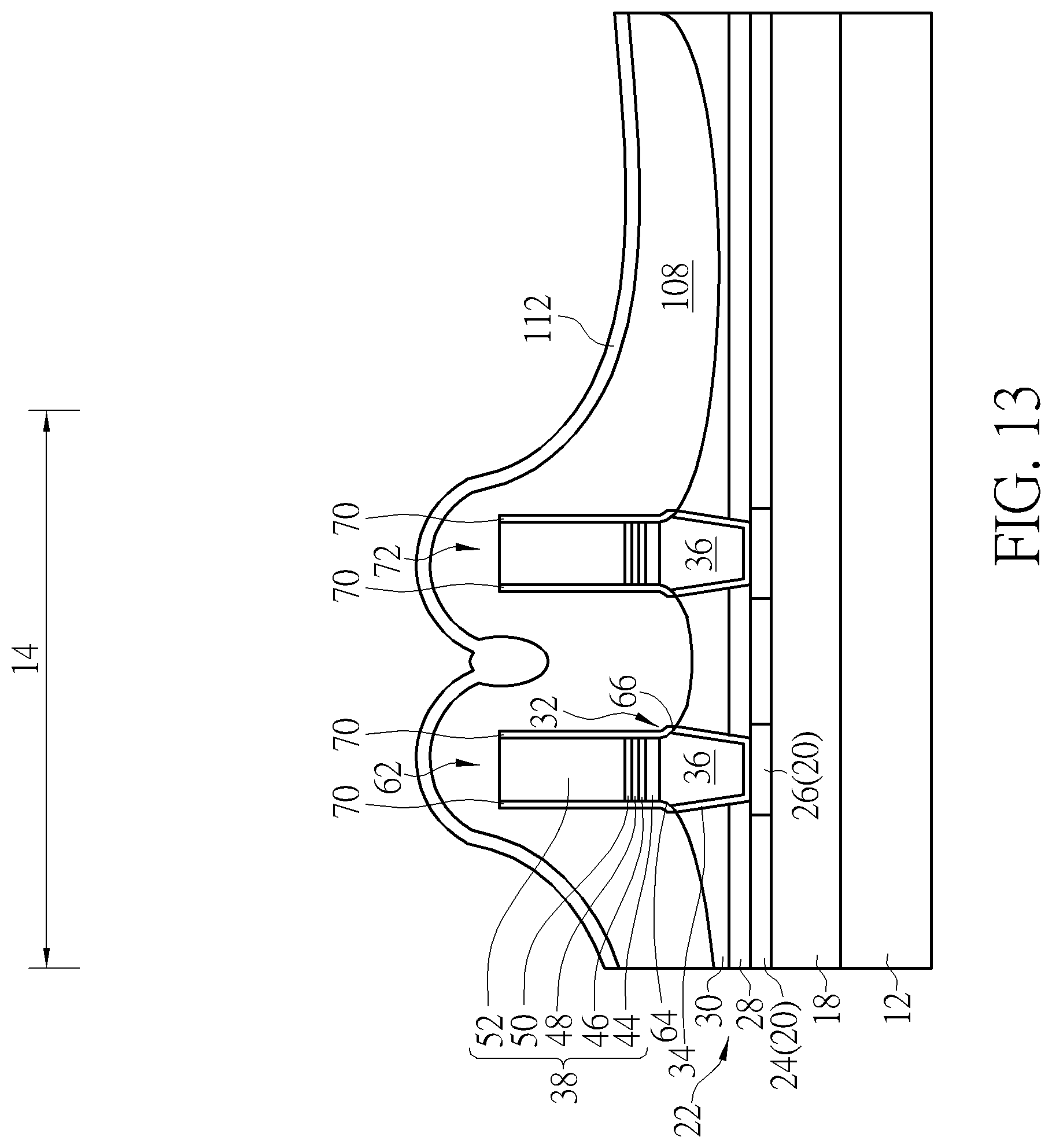 Patent US11778922 Figure 13 – Semiconductor device and method for fabricating the same