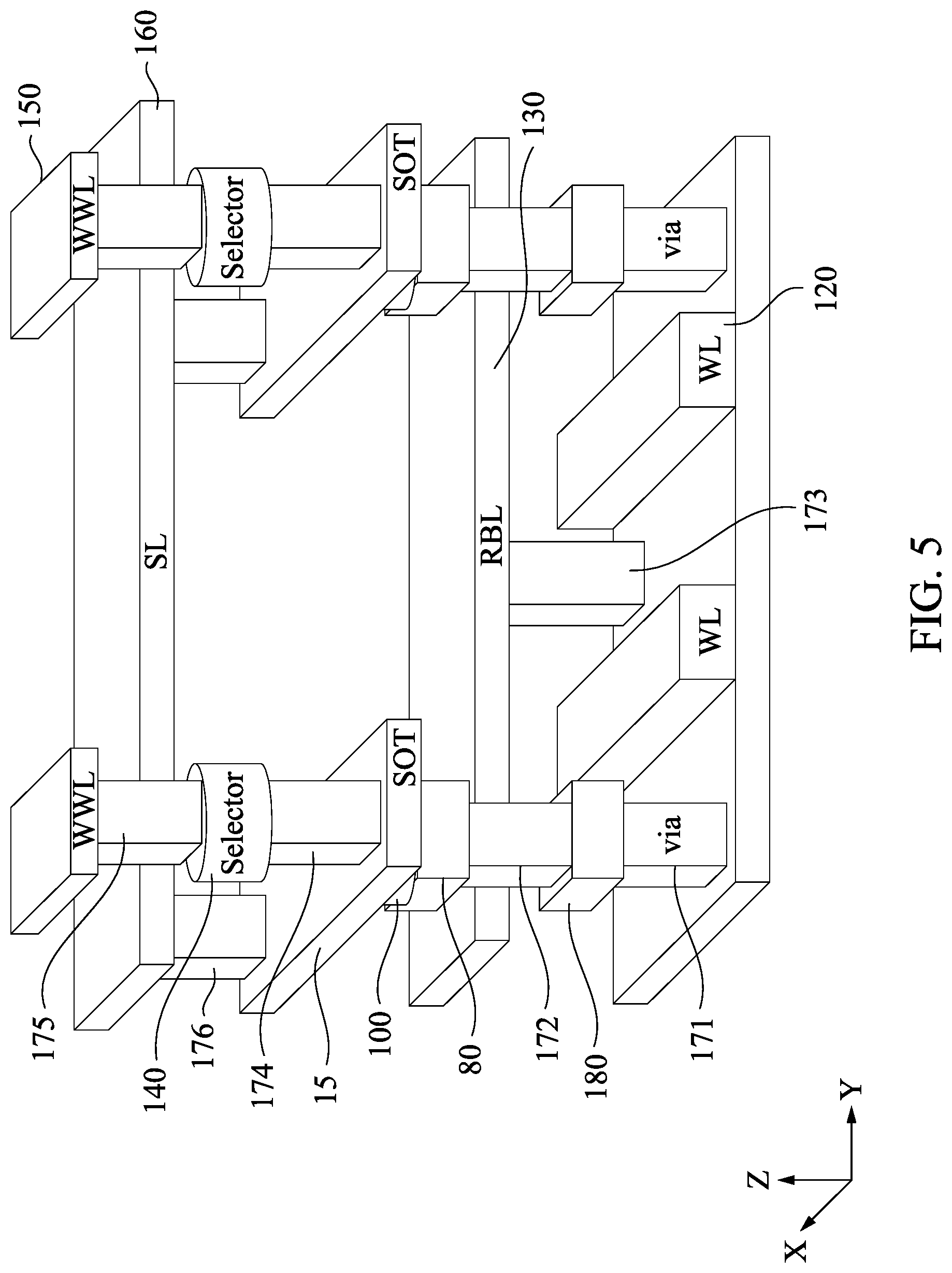 Patent US11778924 Figure 5 – Magnetic device and magnetic random access memory