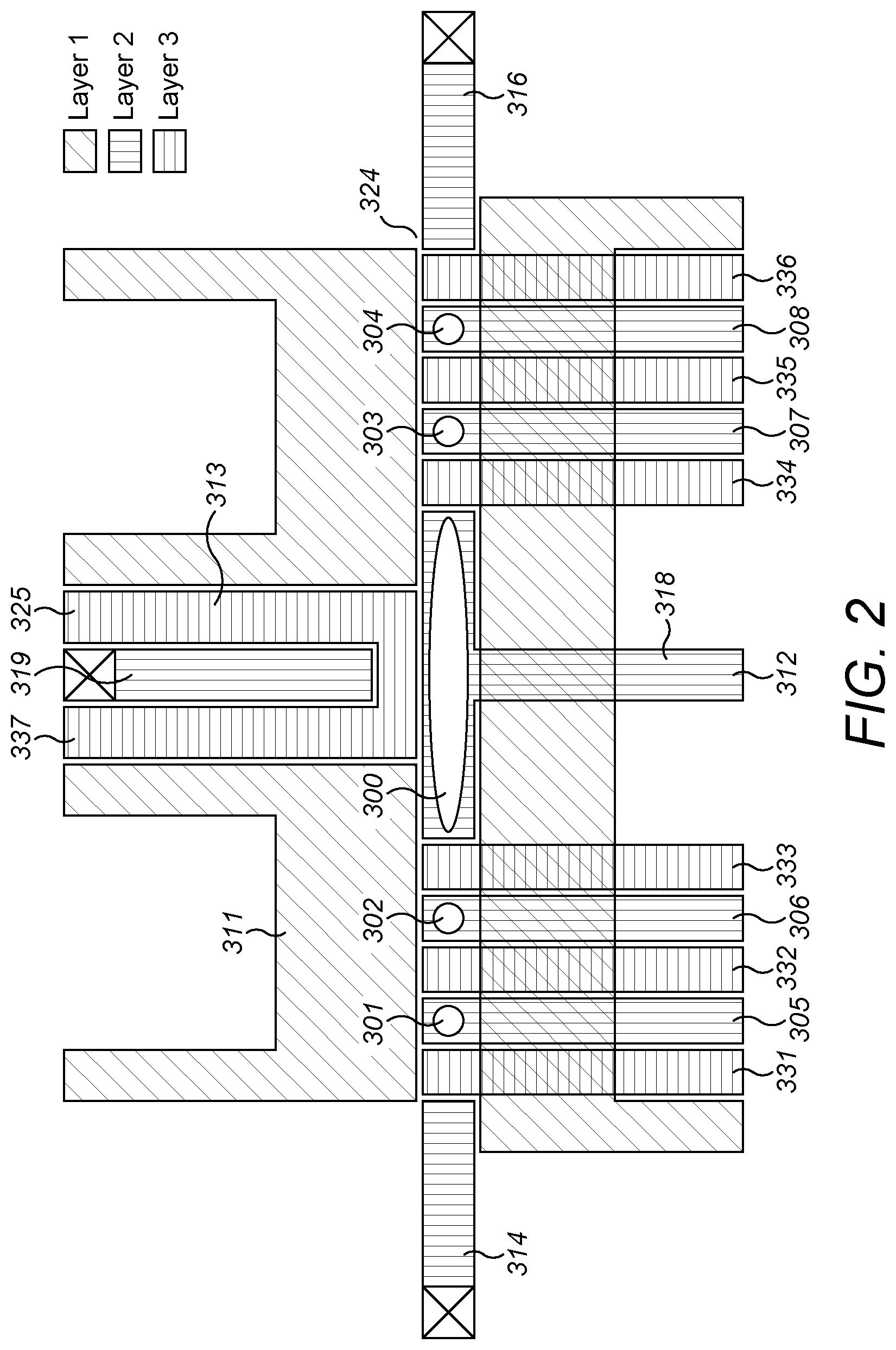 Patent US11778927 Figure 3 – Silicon quantum device structures defined by metallic structures