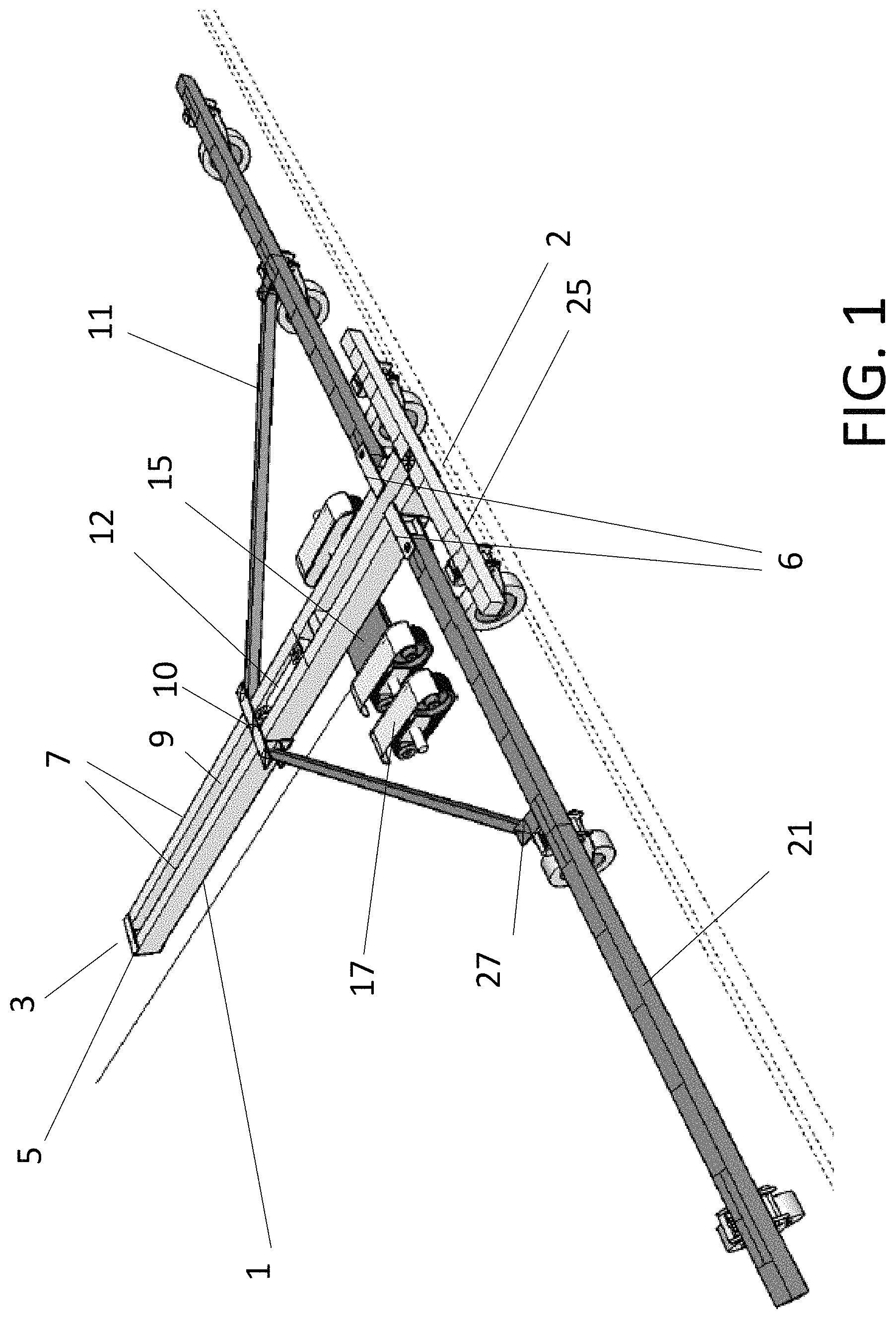 Patent US11778937 Figure 1 – Modular agricultural toolbar