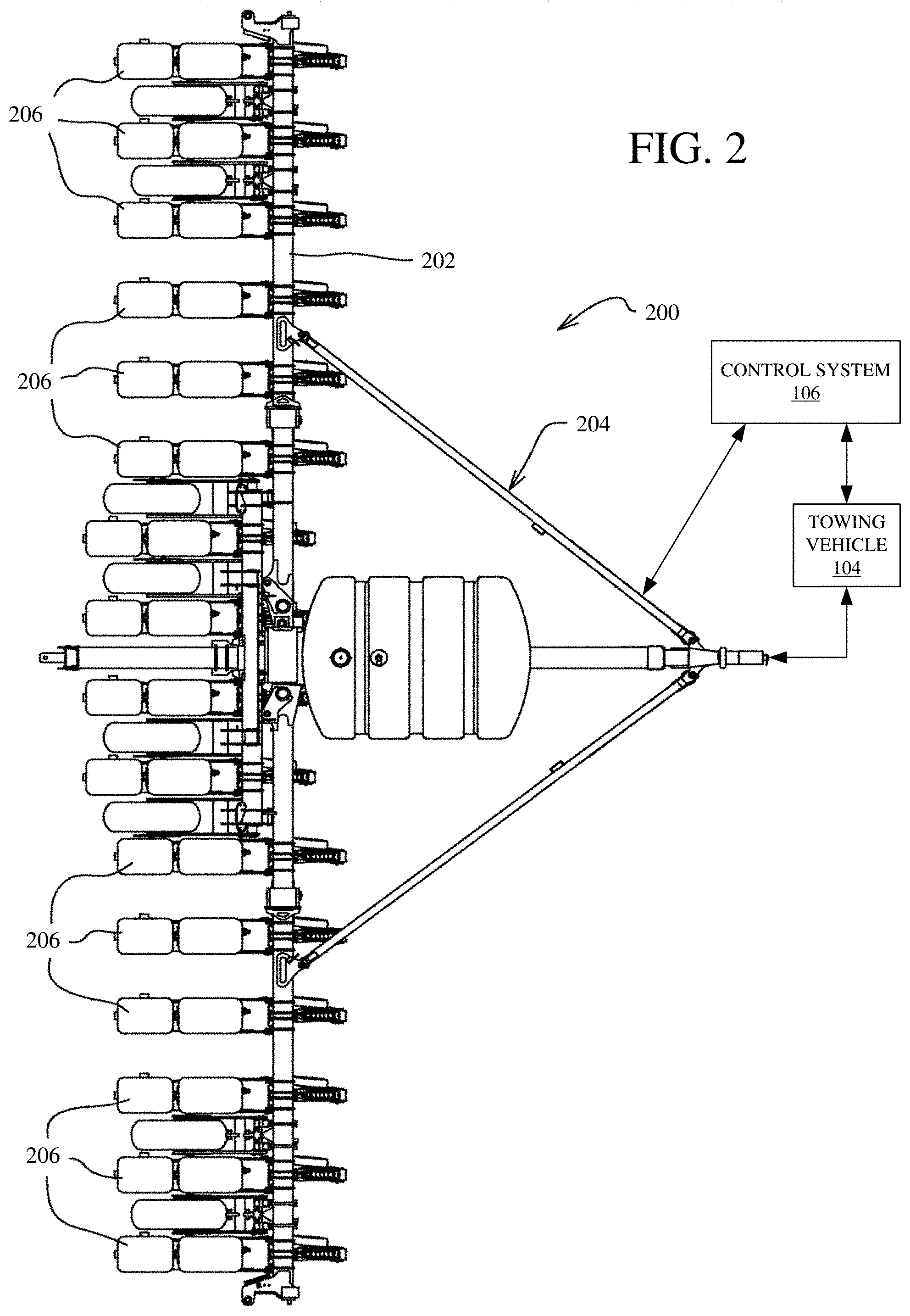Patent US11778938 Figure 2 – Agricultural machine section control