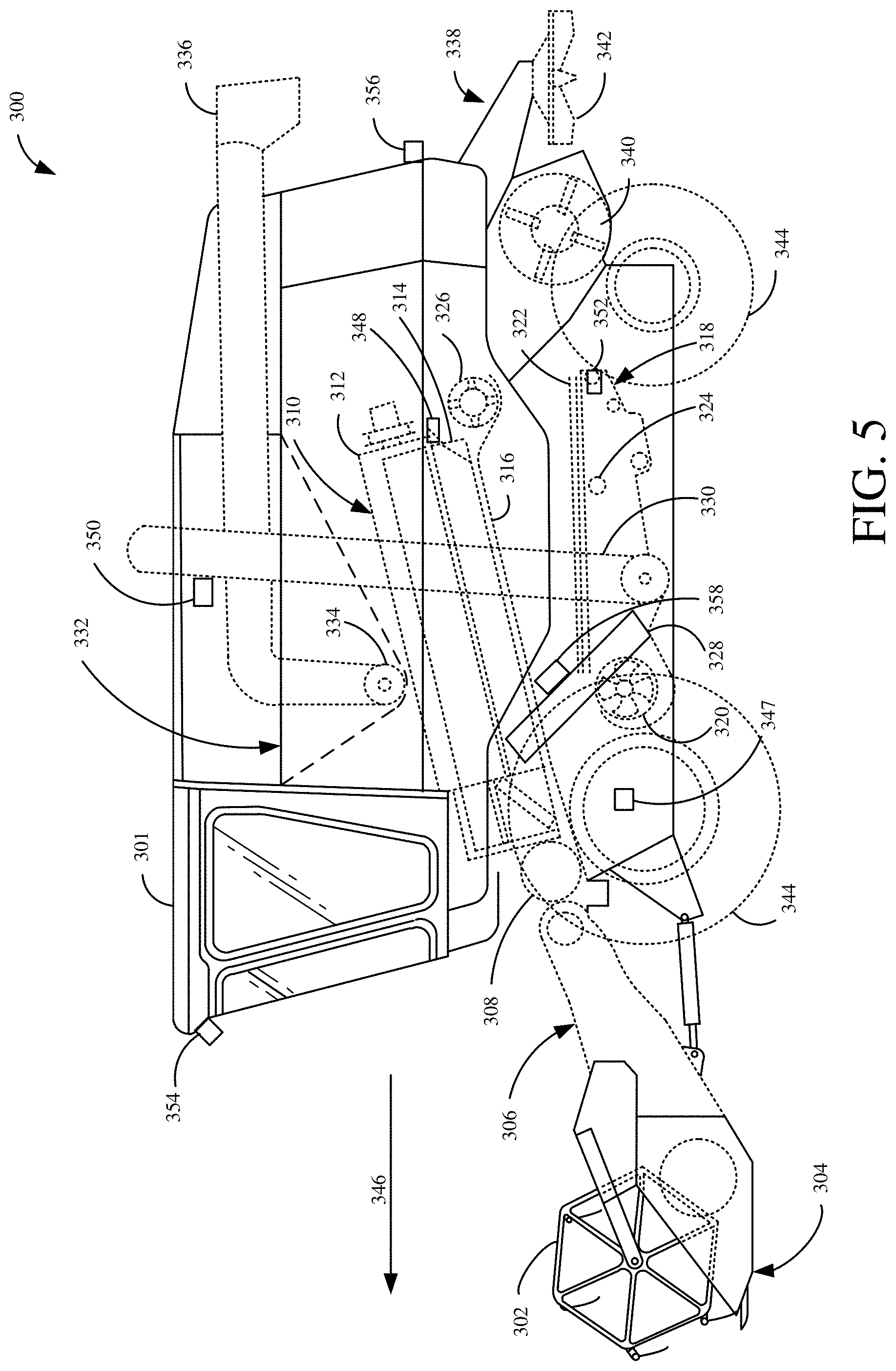 Patent US11778938 Figure 5 – Agricultural machine section control
