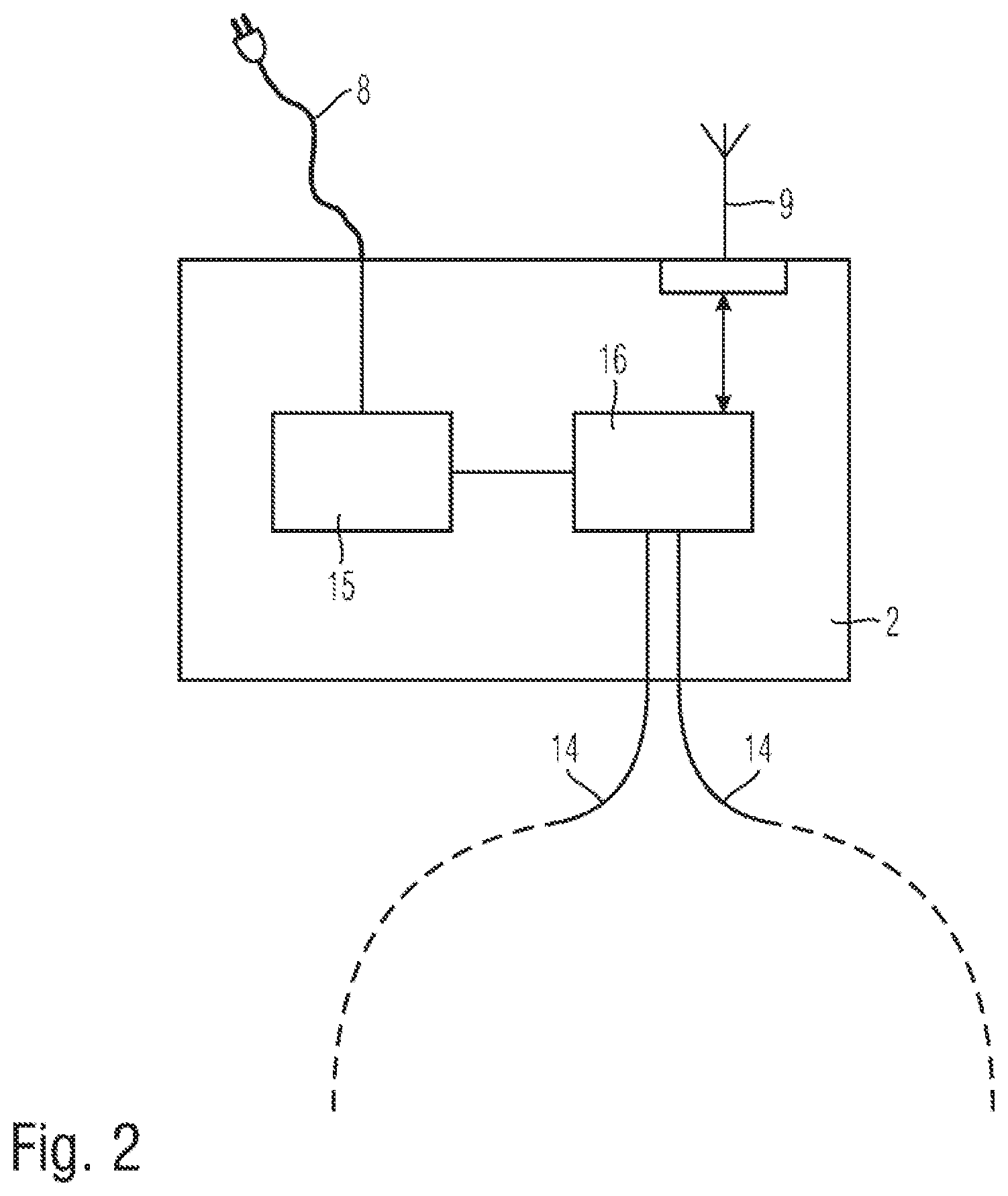 Patent US11778941 Figure 2 – System comprising an autonomous mobile device and a base station communicating via a boundary wire