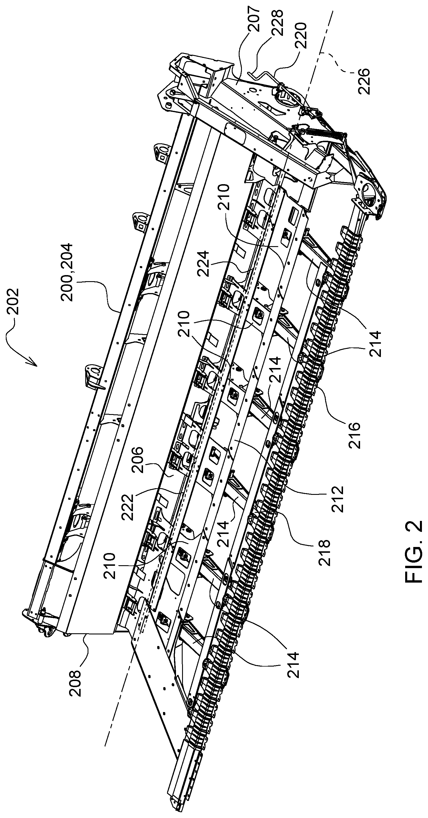 Patent US11778943 Figure 2 – Lockout system for header