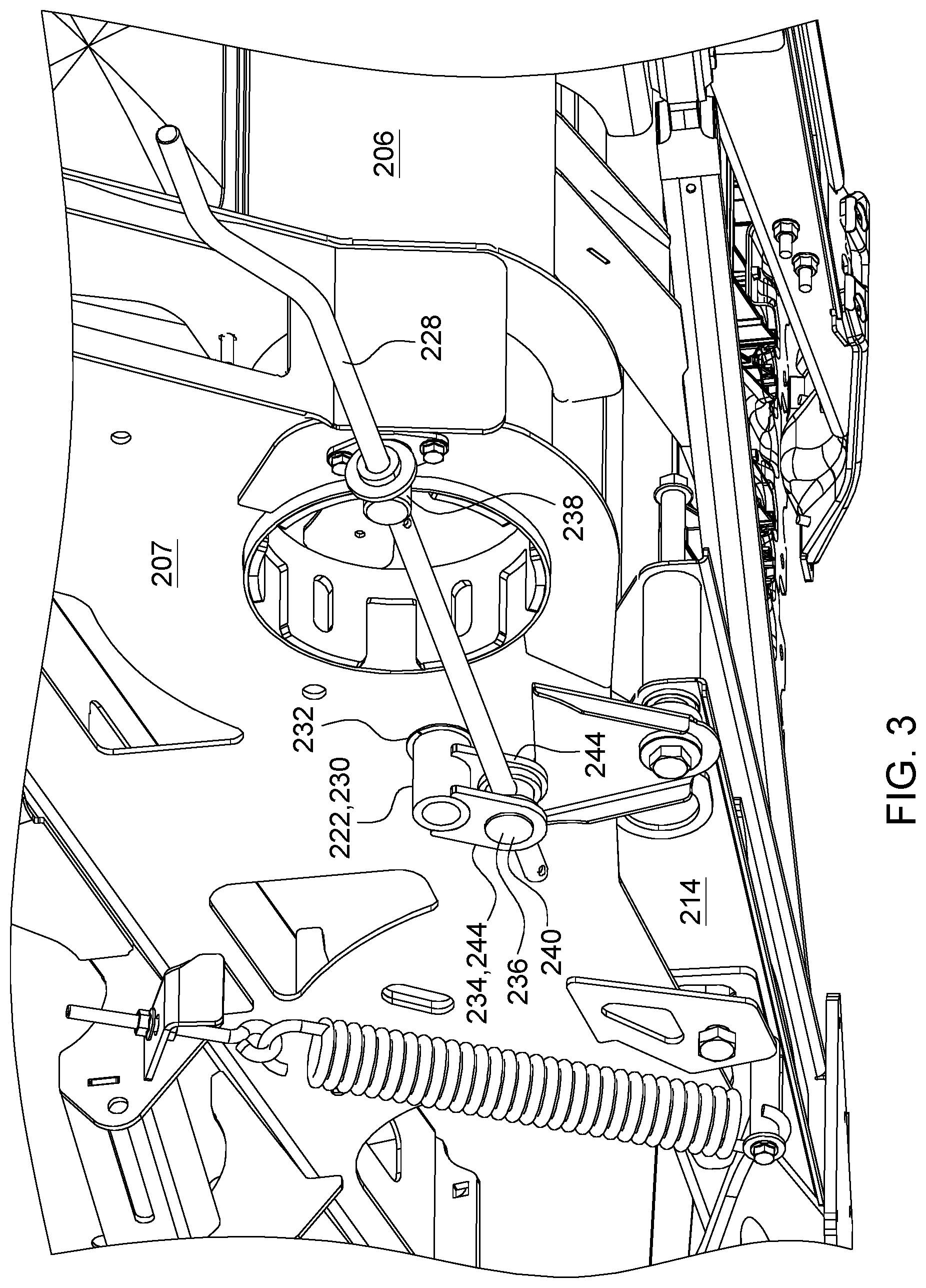 Patent US11778943 Figure 3 – Lockout system for header