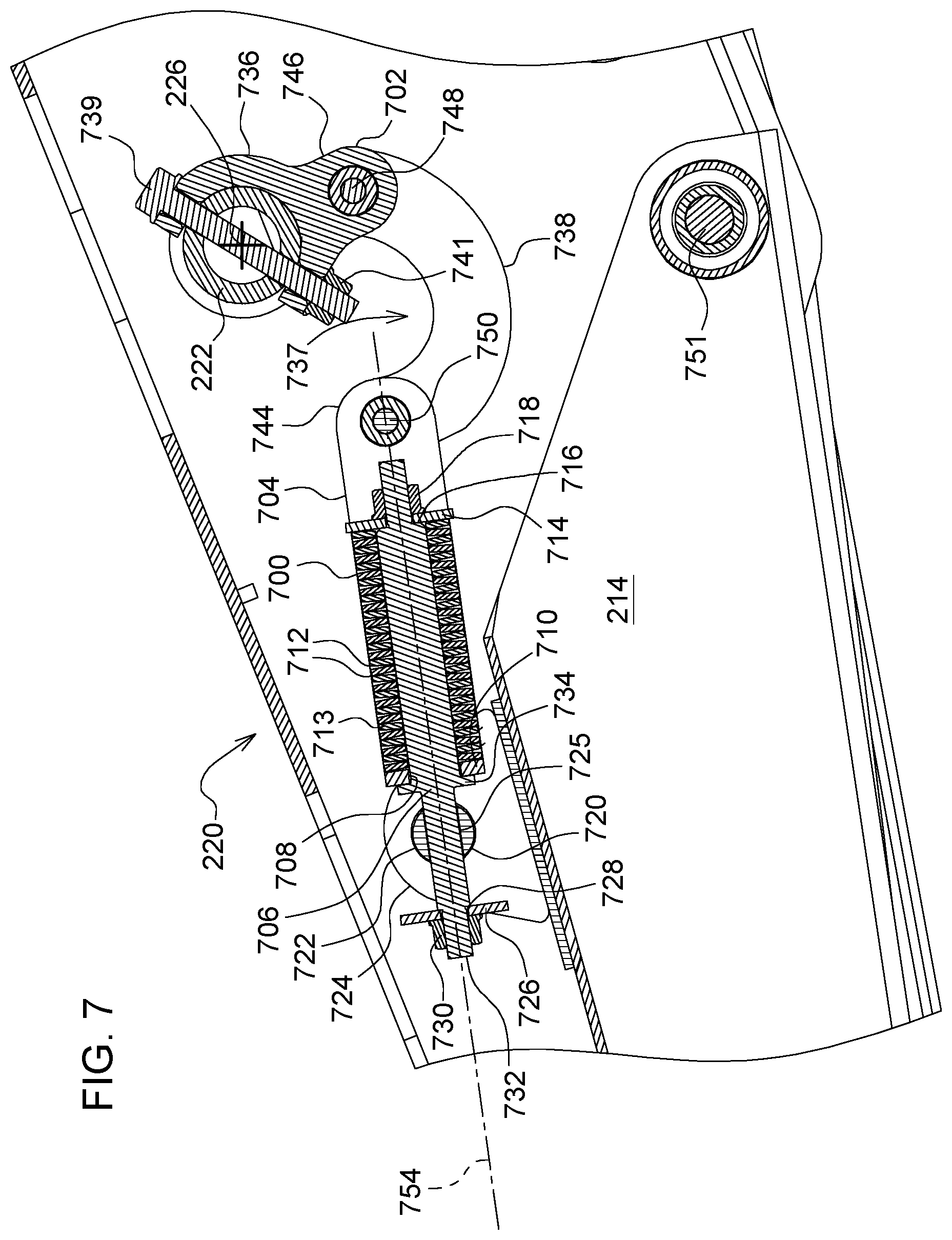 Patent US11778943 Figure 7 – Lockout system for header