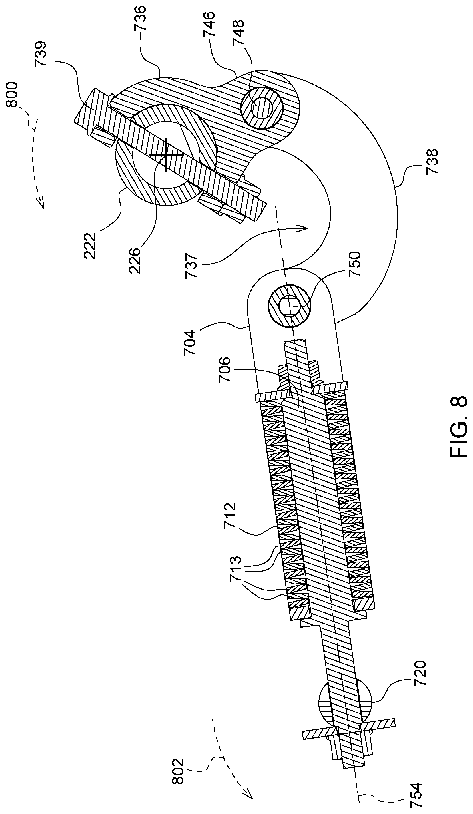 Patent US11778943 Figure 8 – Lockout system for header