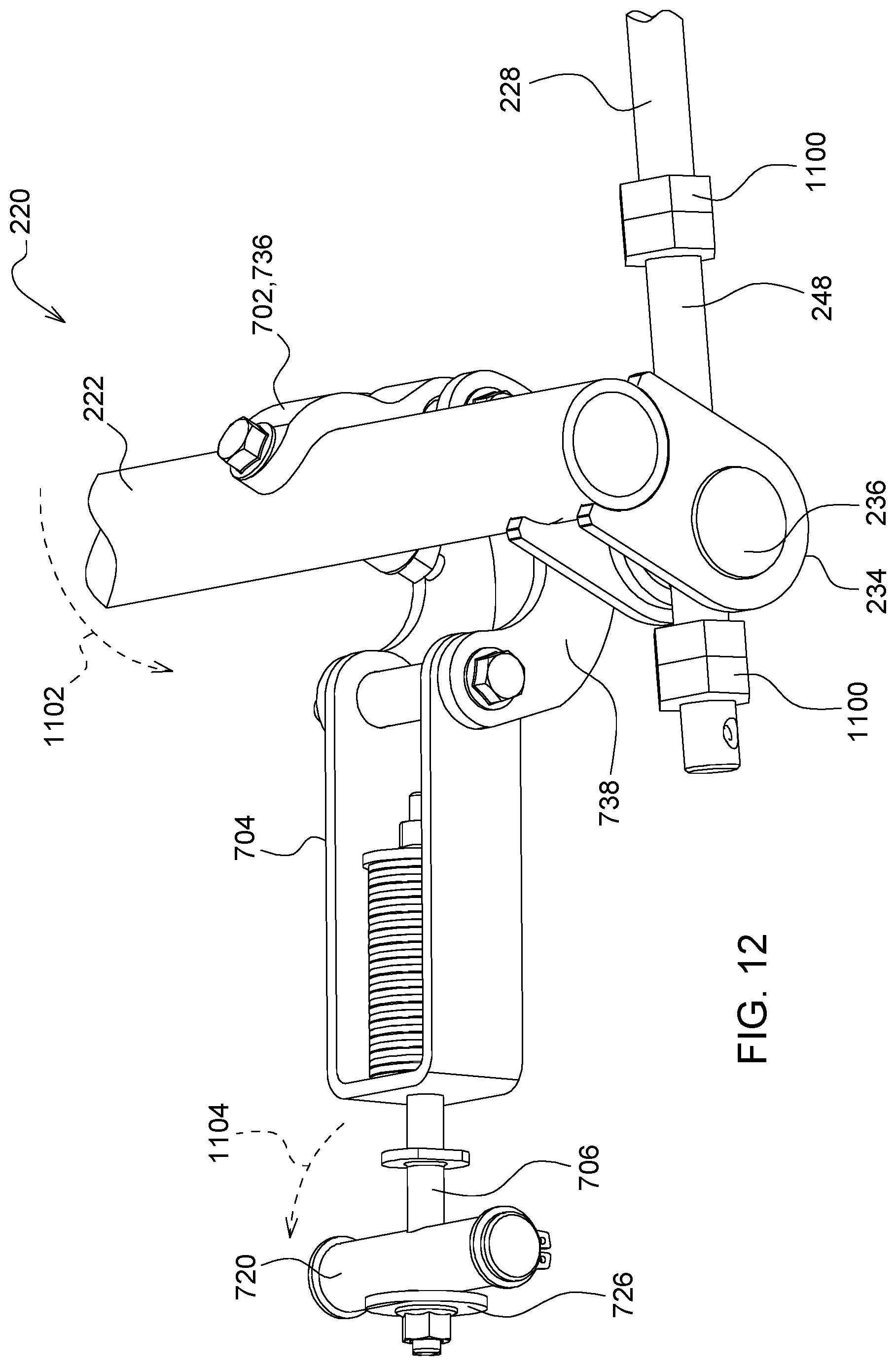 Patent US11778943 Figure 12 – Lockout system for header