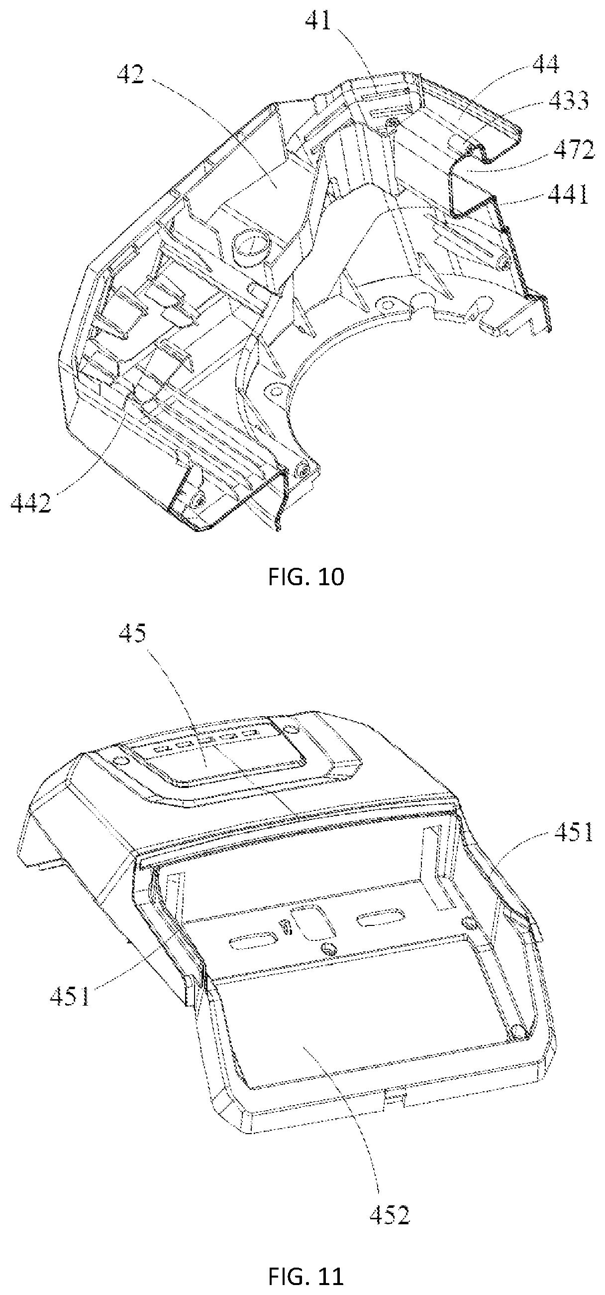 Patent US11778944 Figure 7 – Heat dissipation power head and lawn mower