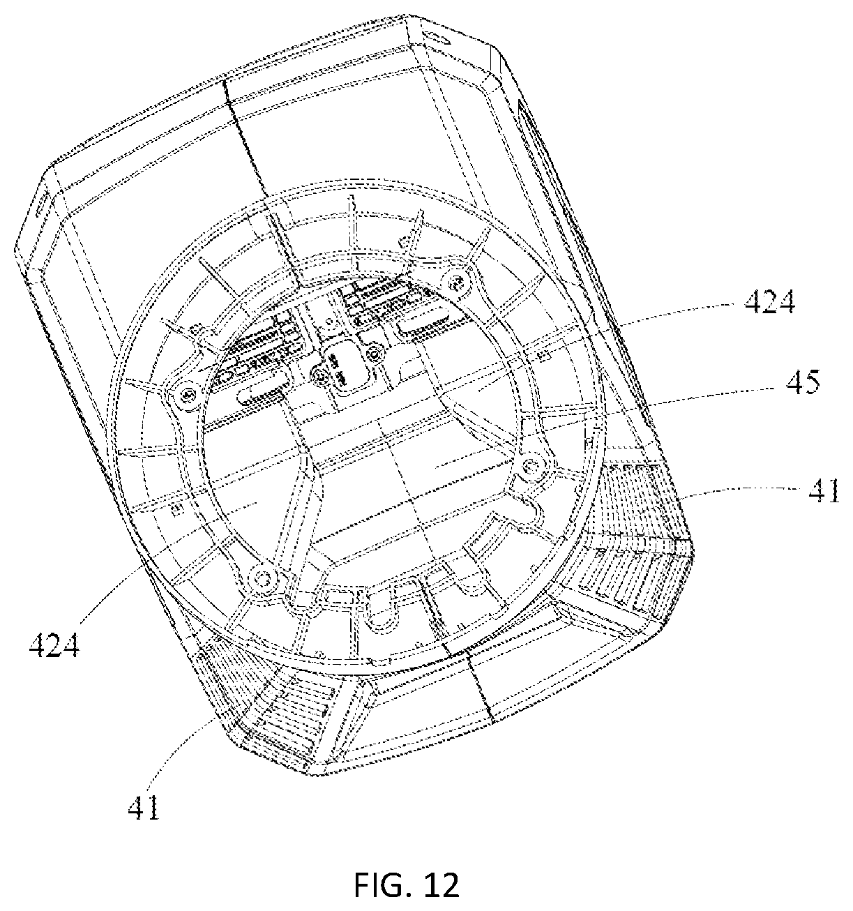 Patent US11778944 Figure 8 – Heat dissipation power head and lawn mower