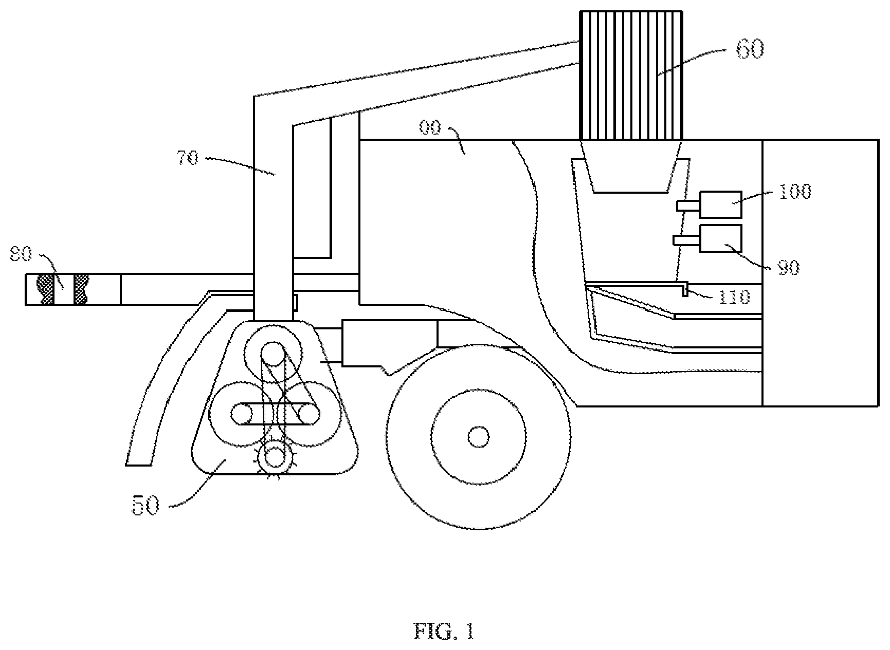 Patent US11778951 Figure 1 – Trailed straw biomass granulator