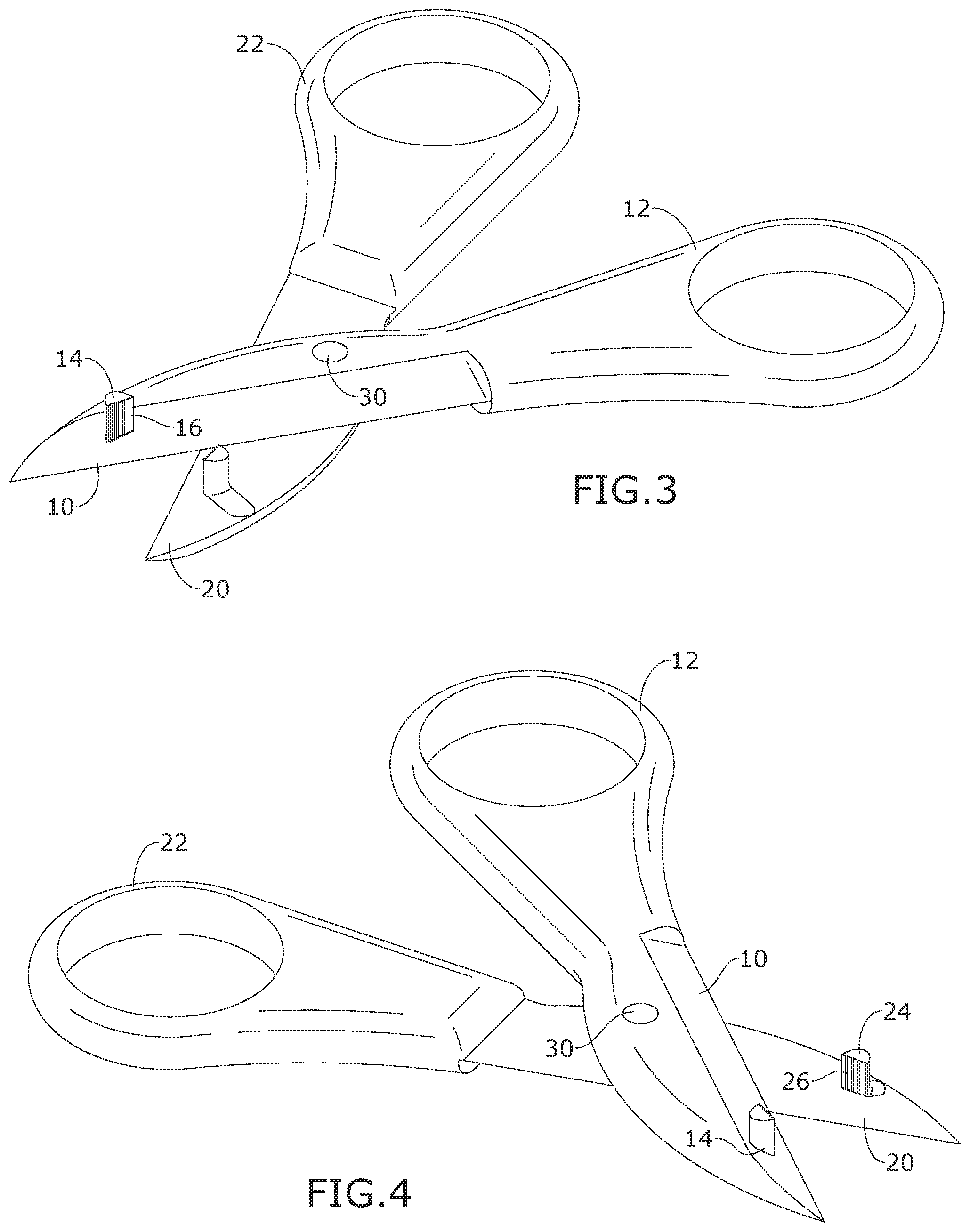 Patent US11778952 Figure 2 – Shearing device providing a pair of pincers for securing the sheared object