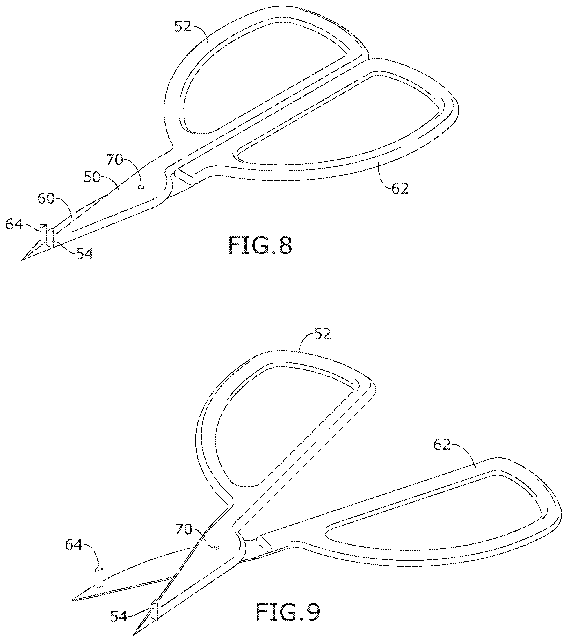 Patent US11778952 Figure 4 – Shearing device providing a pair of pincers for securing the sheared object
