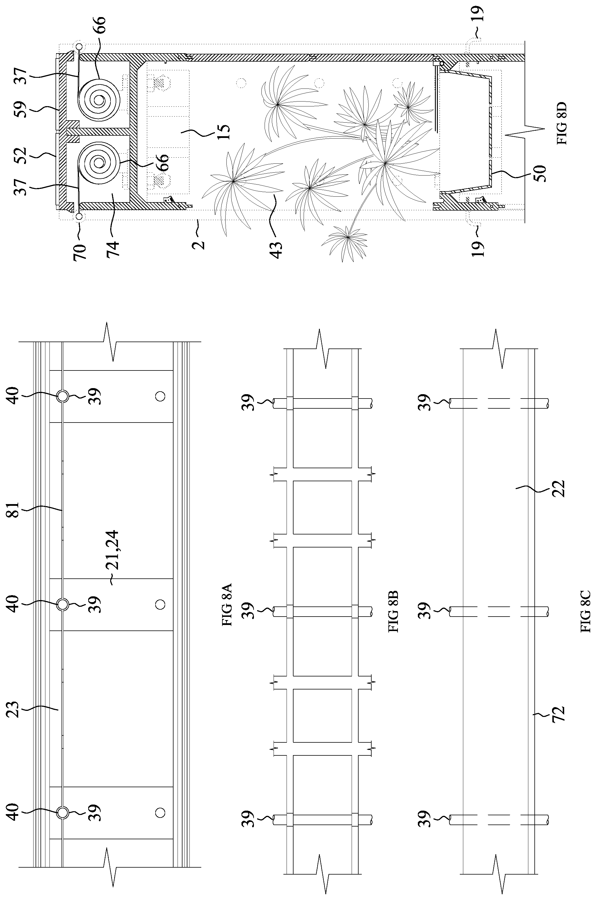 Patent US11778955 Figure 8 – Automated vertical plant cultivation system
