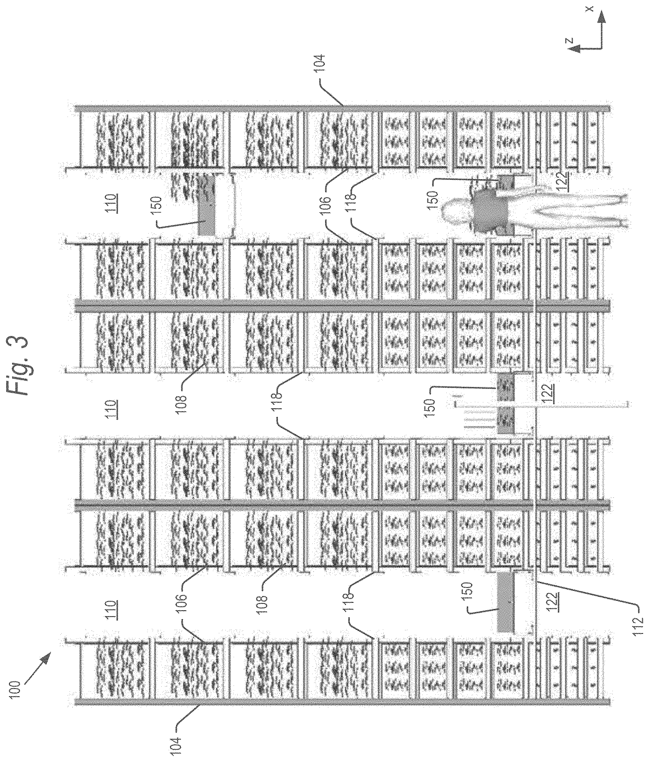 Patent US11778956 Figure 3 – Automated vertical farming system using mobile robots