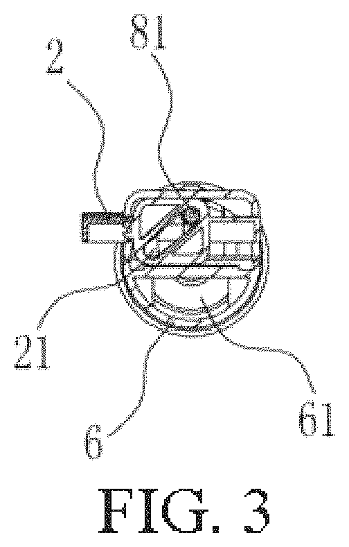 Patent US11778962 Figure 3 – Swinging pipe with adjustable spraying angle