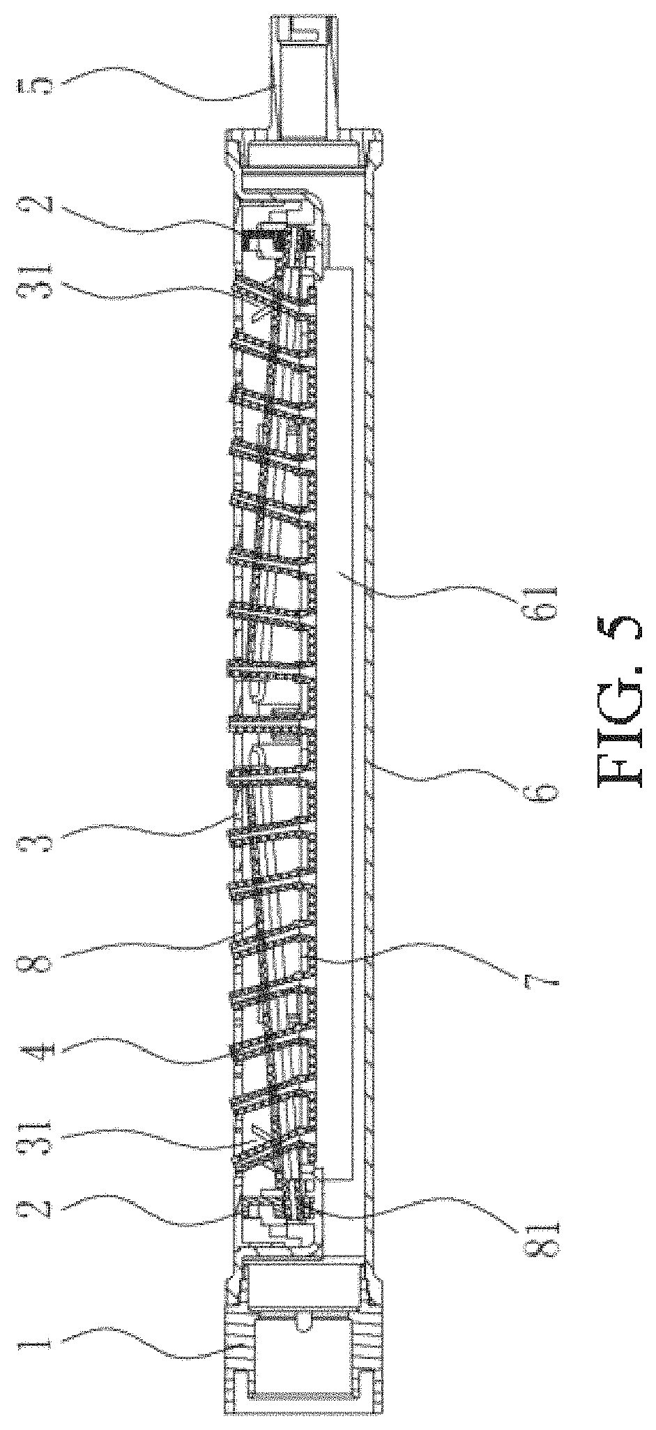 Patent US11778962 Figure 5 – Swinging pipe with adjustable spraying angle
