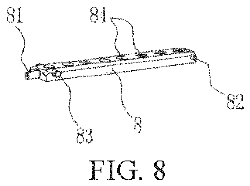 Patent US11778962 Figure 8 – Swinging pipe with adjustable spraying angle