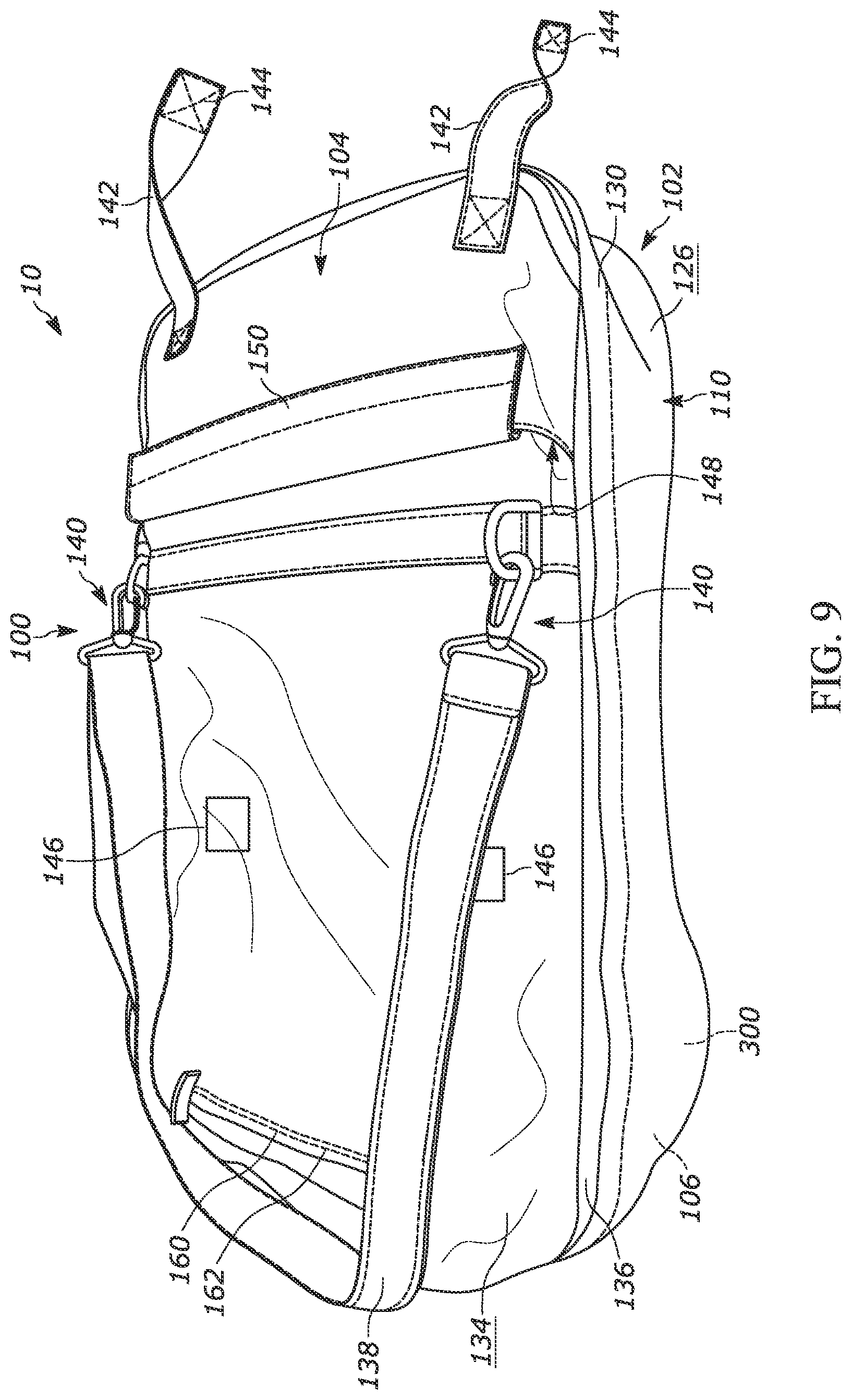 Patent US11778979 Figure 9 – Travel pet bed