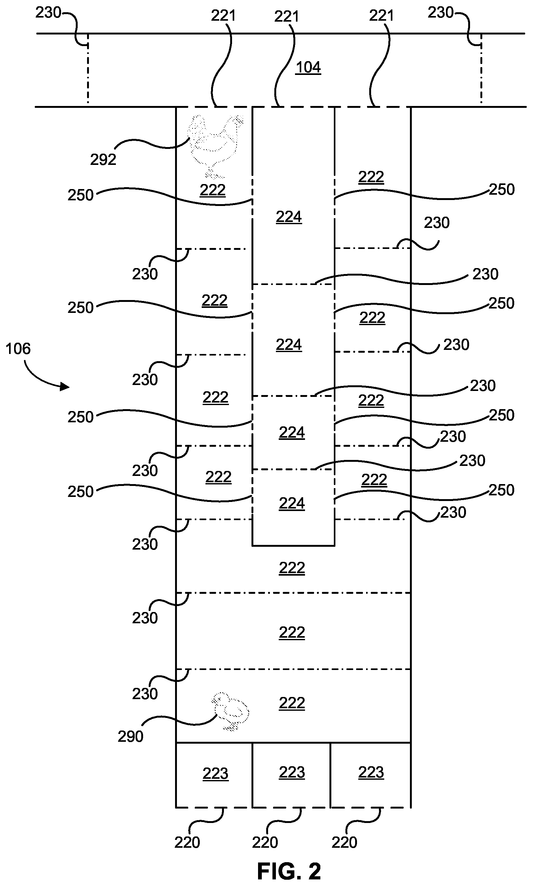 Patent US11778980 Figure 2 – Systems and methods for continuous livestock supply