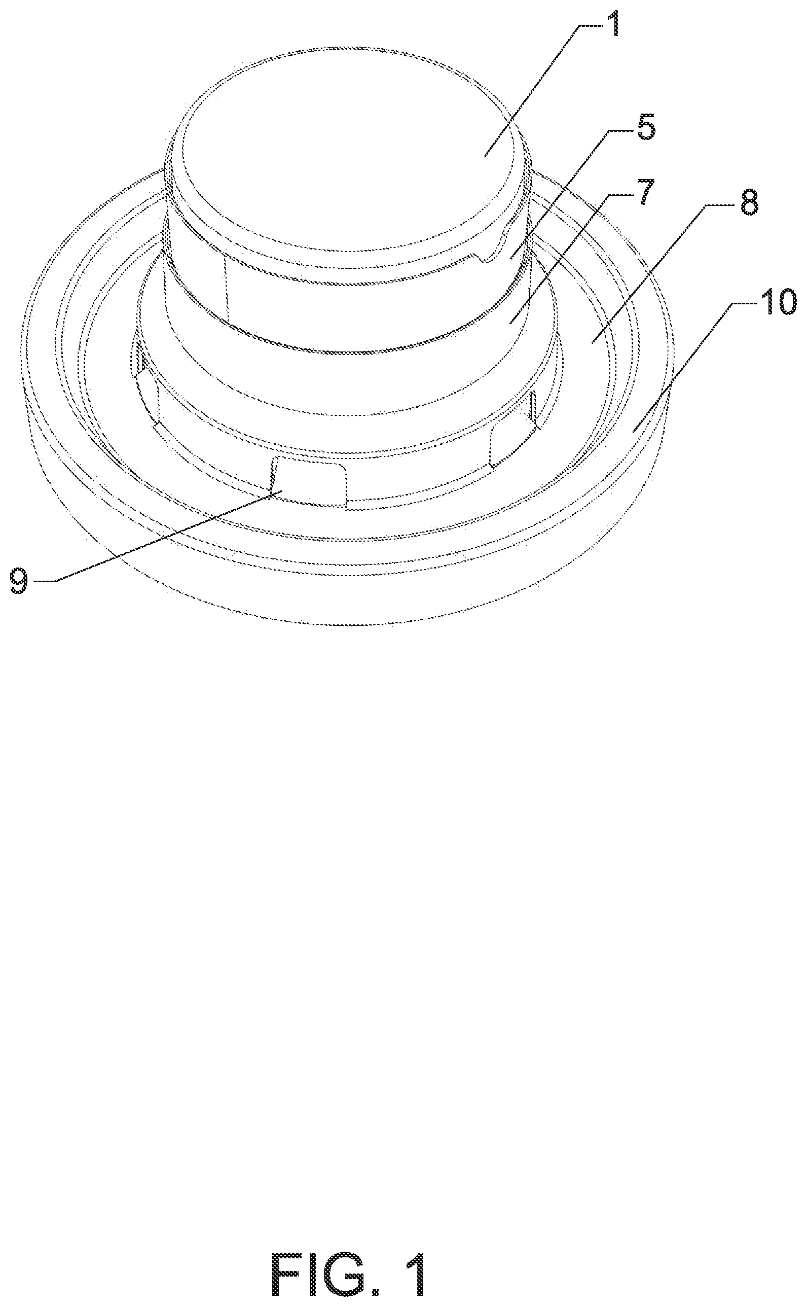 Patent US11778982 Figure 1 – Feeding toy for feeding pets through pet's autonomous pressing