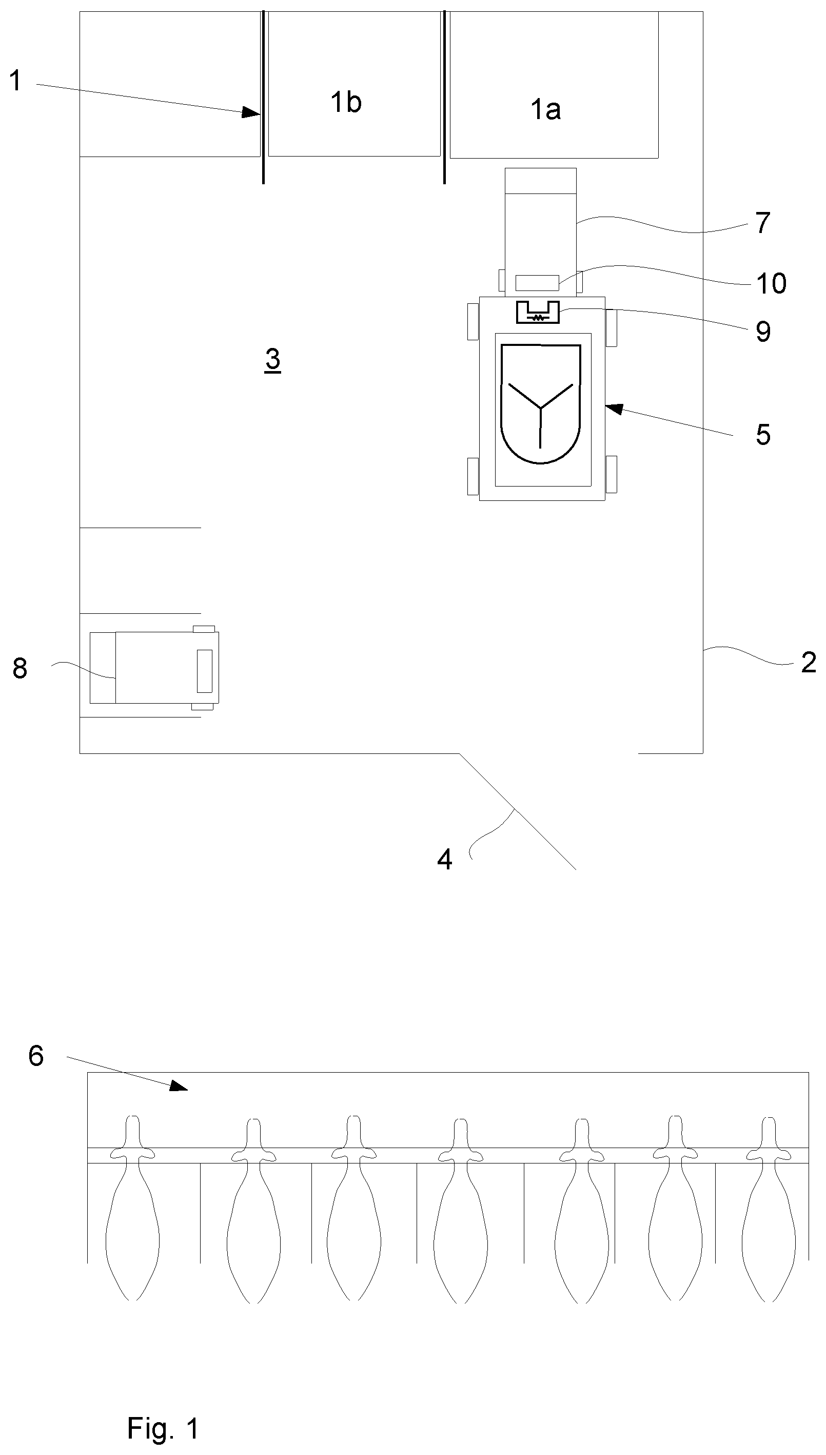 Patent US11778983 Figure 1 – Animal feeding arrangement