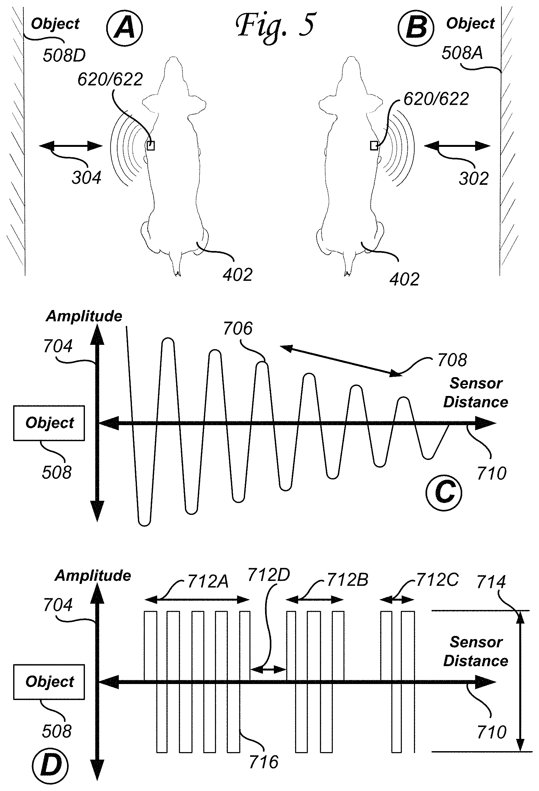 Patent US11778984 Figure 5 – Navigational safety system and method for visually impaired quadrupeds