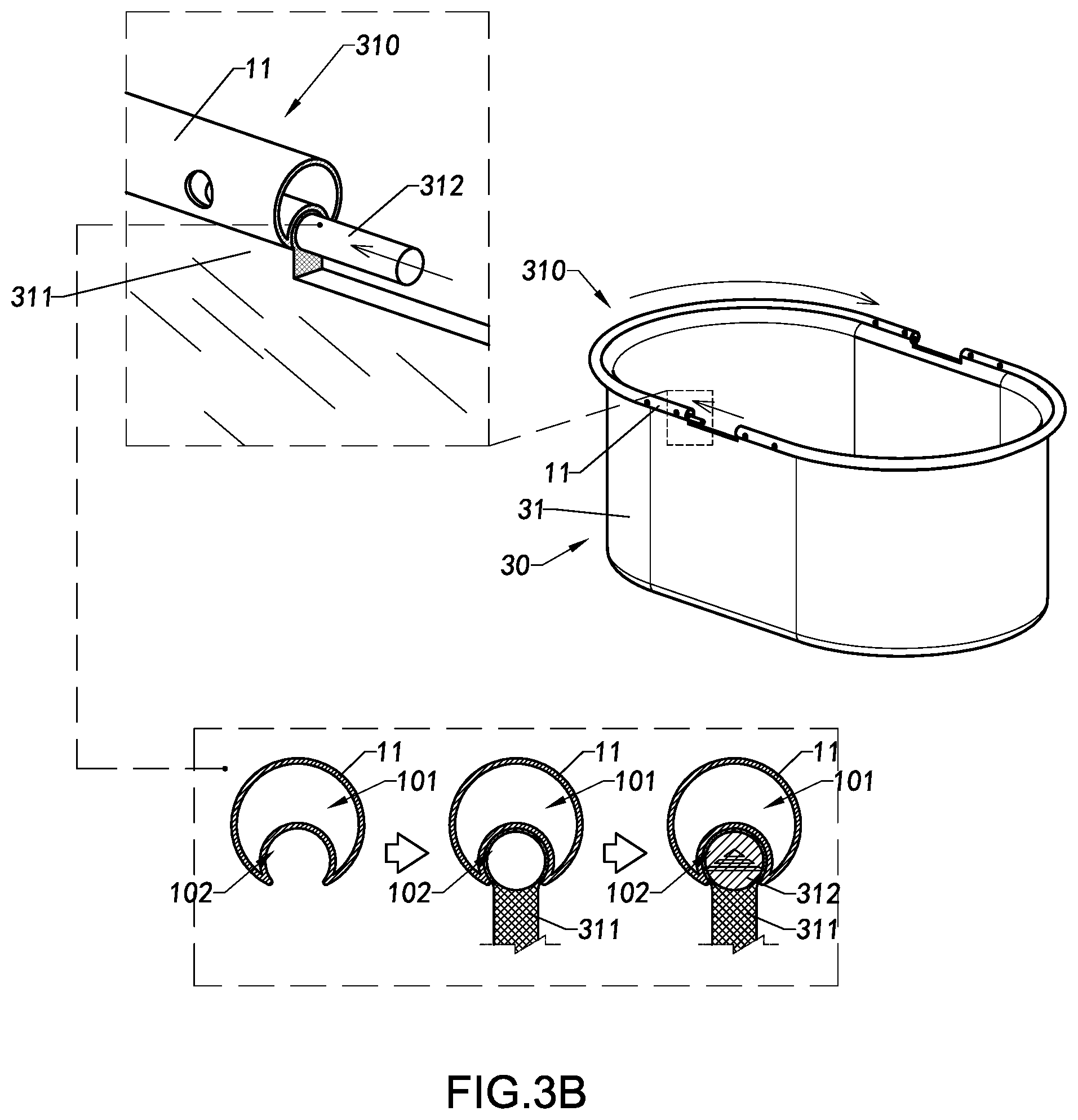 Patent US11778985 Figure 4 – Foldable container and foldable supporting frame thereof, and folding method