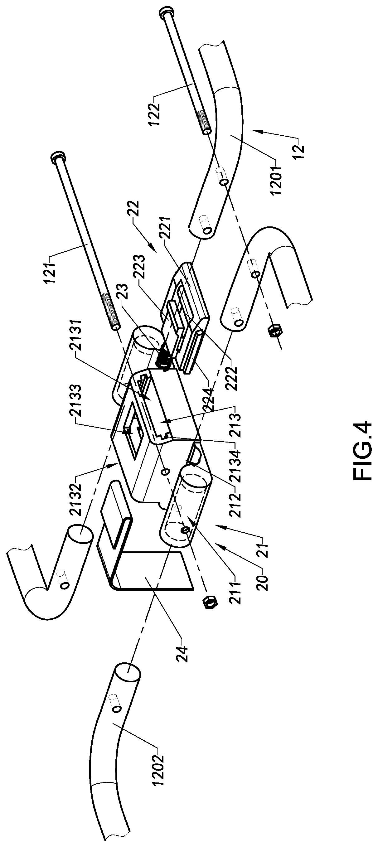 Patent US11778985 Figure 5 – Foldable container and foldable supporting frame thereof, and folding method
